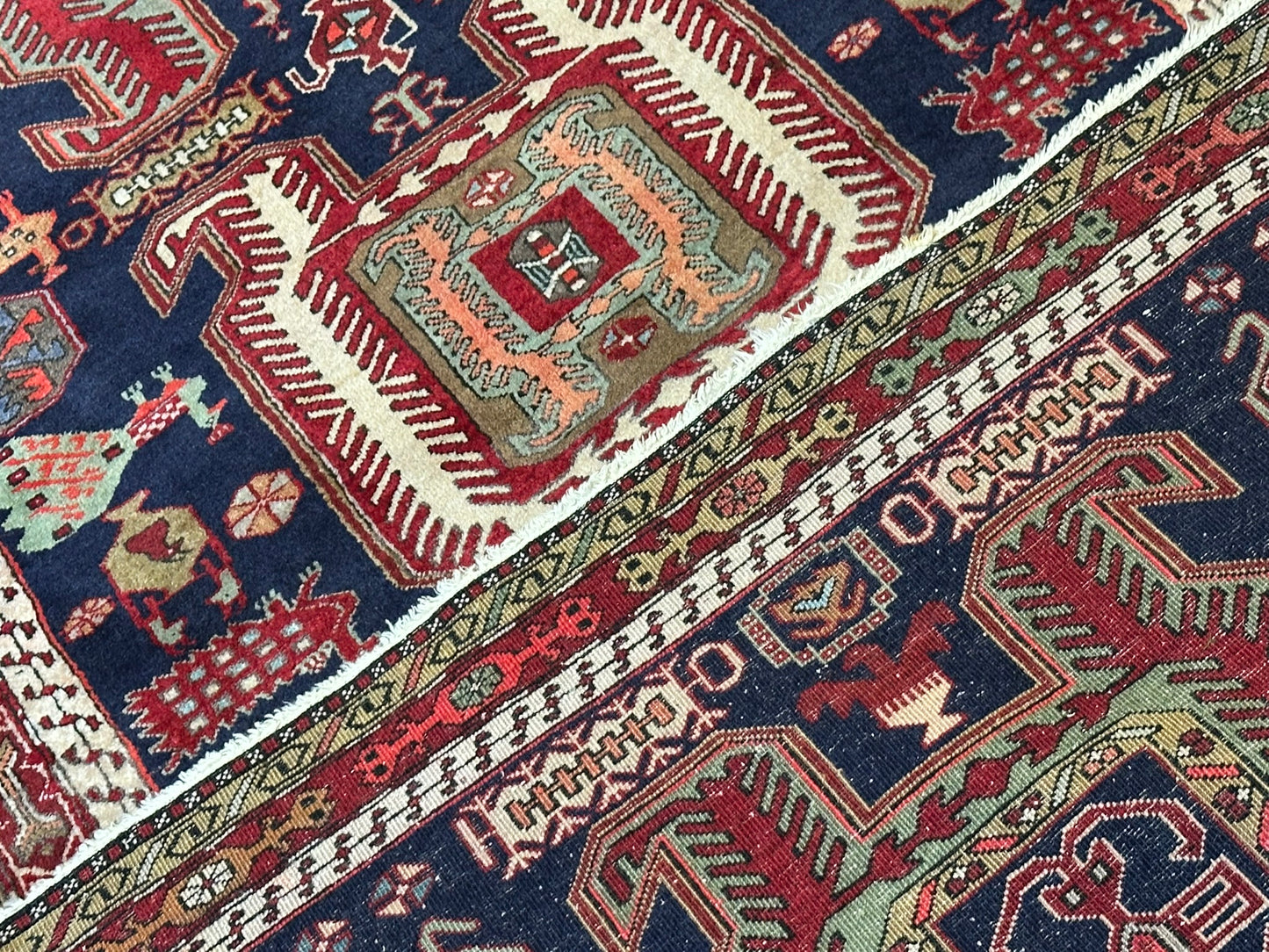 Orientteppich handgeknüpft 312x110 cm Meschgin Naturfarben