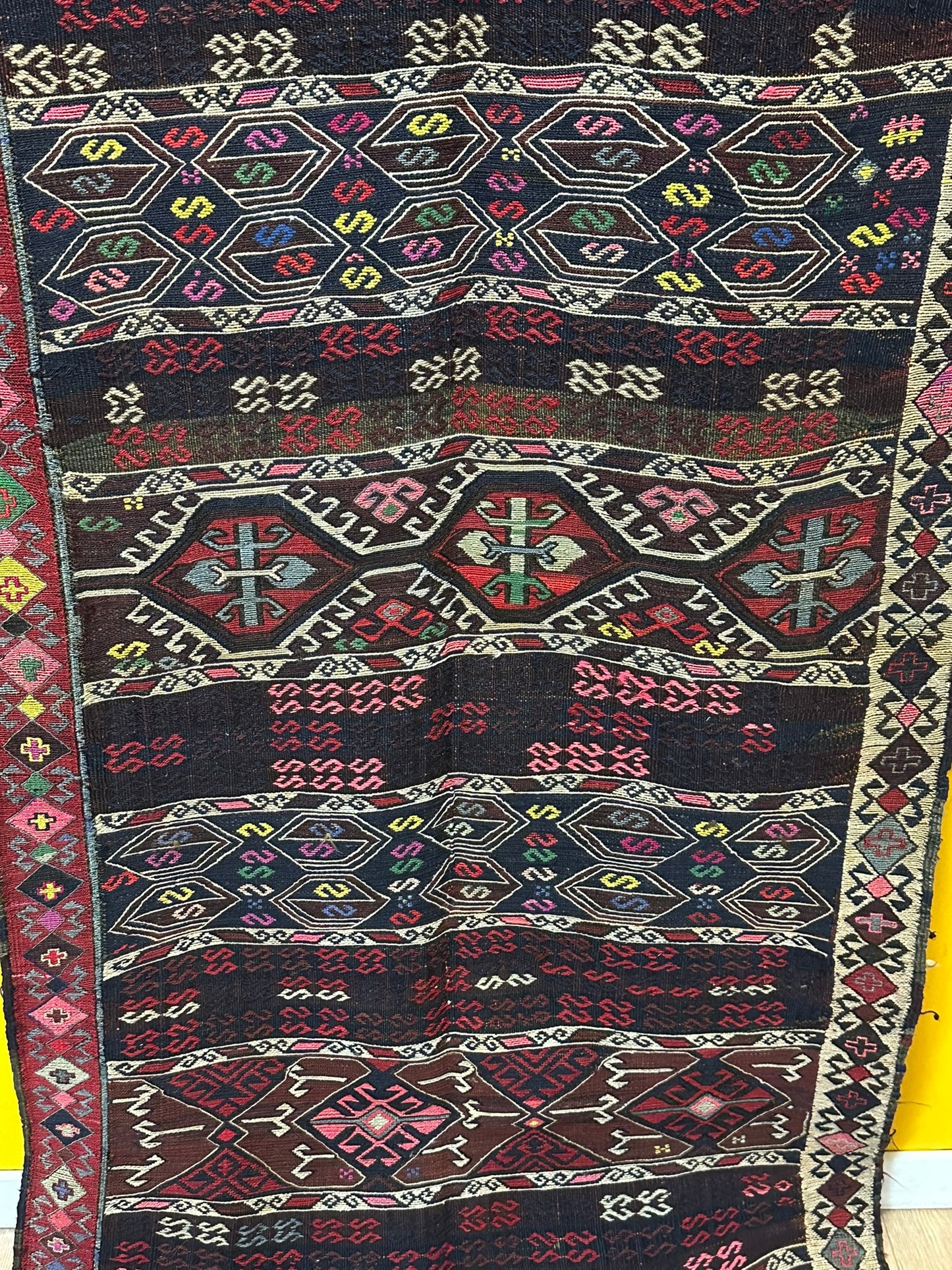 Orientteppich handgeknüpft Kelim 218x90 cm