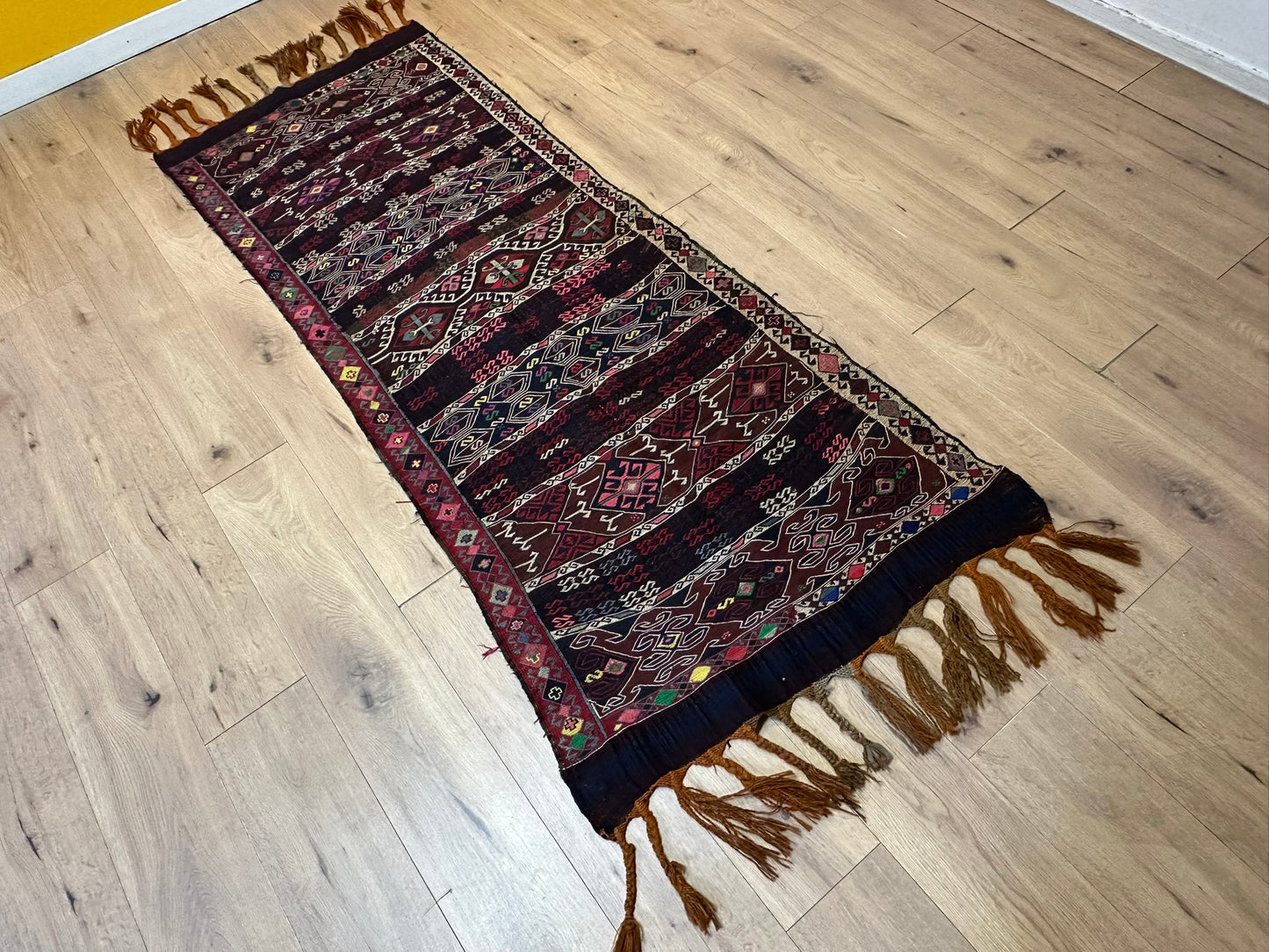 Orientteppich handgeknüpft Kelim 218x90 cm