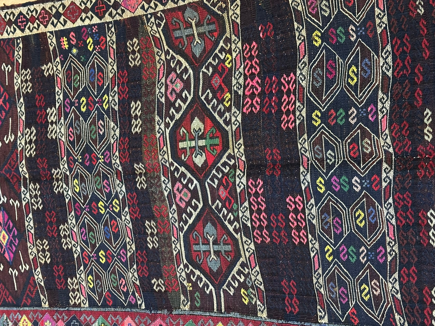 Orientteppich handgeknüpft Kelim 218x90 cm