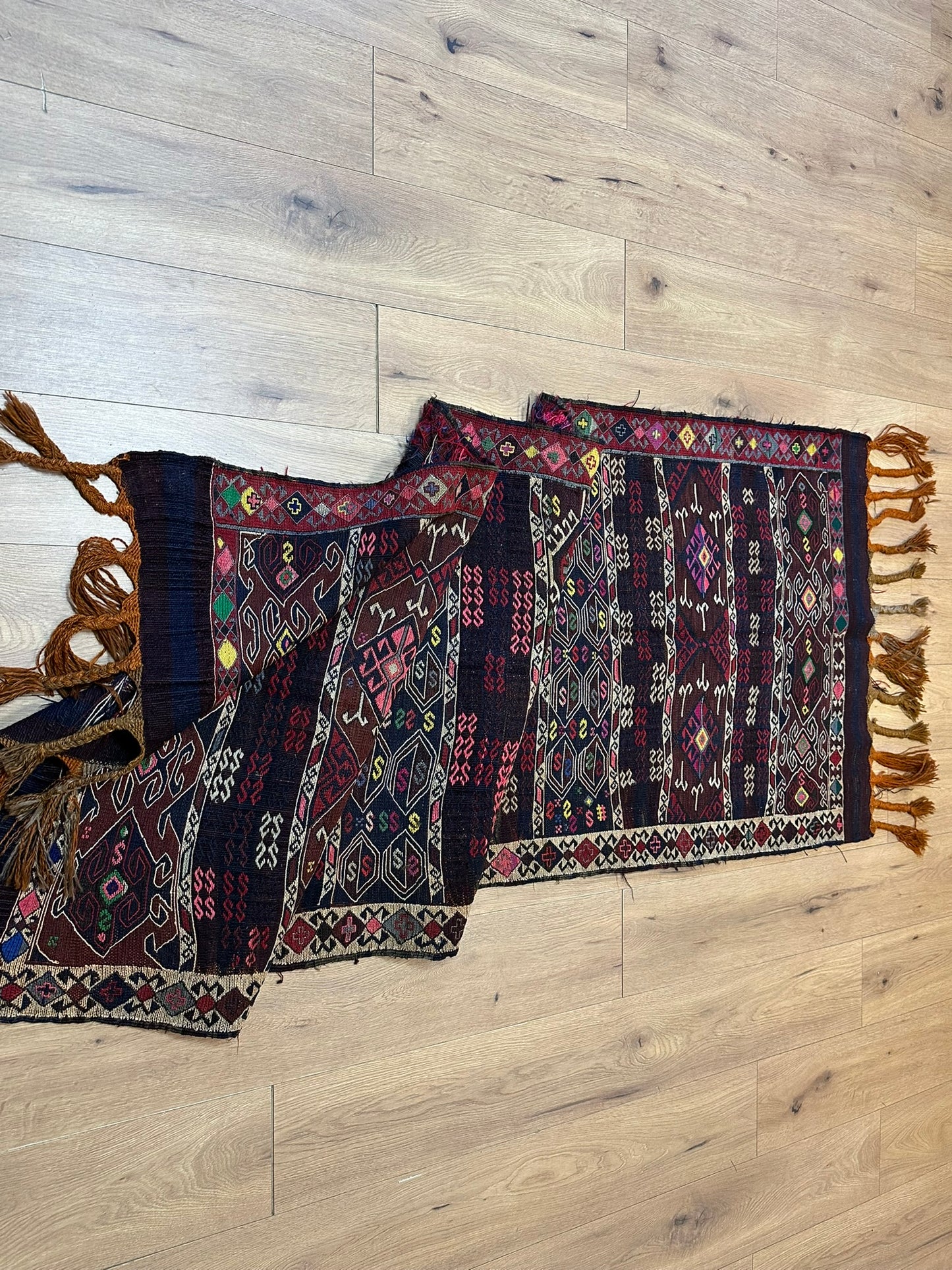 Orientteppich handgeknüpft Kelim 218x90 cm