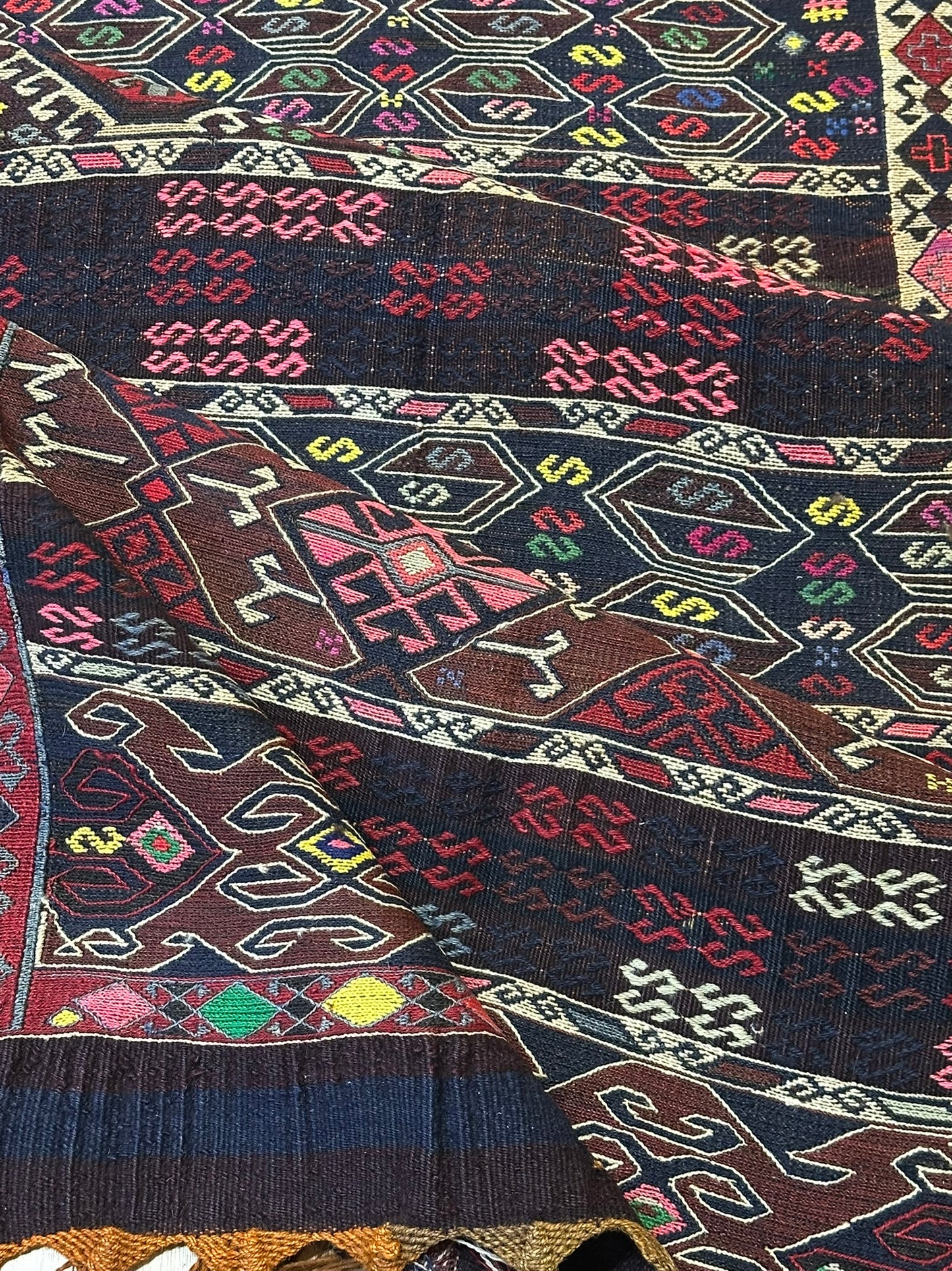 Orientteppich handgeknüpft Kelim 218x90 cm