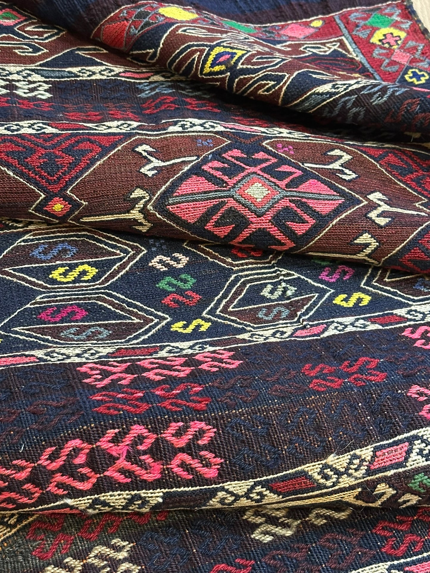 Orientteppich handgeknüpft Kelim 218x90 cm