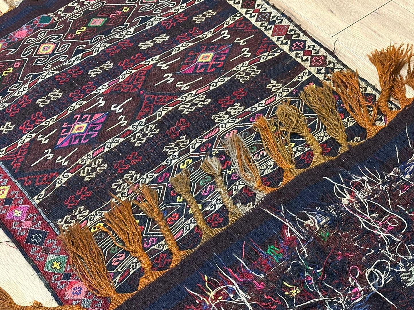 Orientteppich handgeknüpft Kelim 218x90 cm