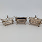 Dreiteiliges Sterling Silber 925er Condiment Set Salz Pfeffer