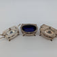 Dreiteiliges Sterling Silber 925er Condiment Set Salz Pfeffer