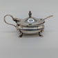 Dreiteiliges Sterling Silber 925er Condiment Set Salz Pfeffer
