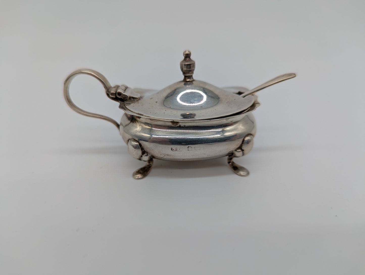 Dreiteiliges Sterling Silber 925er Condiment Set Salz Pfeffer
