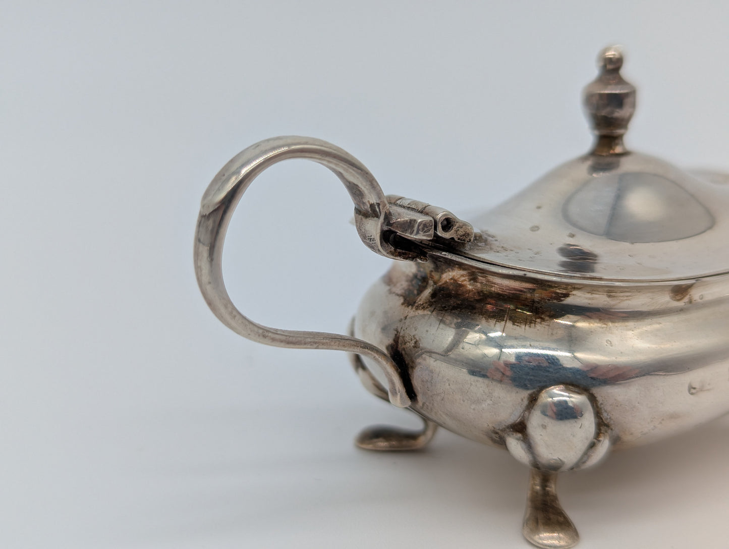 Dreiteiliges Sterling Silber 925er Condiment Set Salz Pfeffer