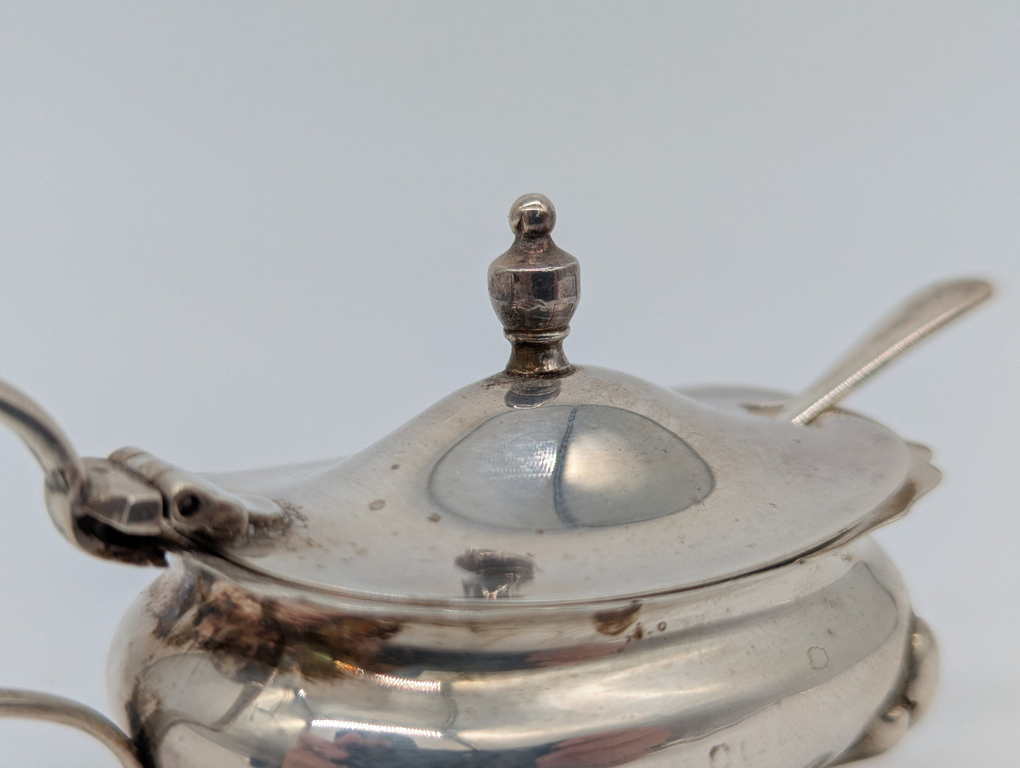 Dreiteiliges Sterling Silber 925er Condiment Set Salz Pfeffer