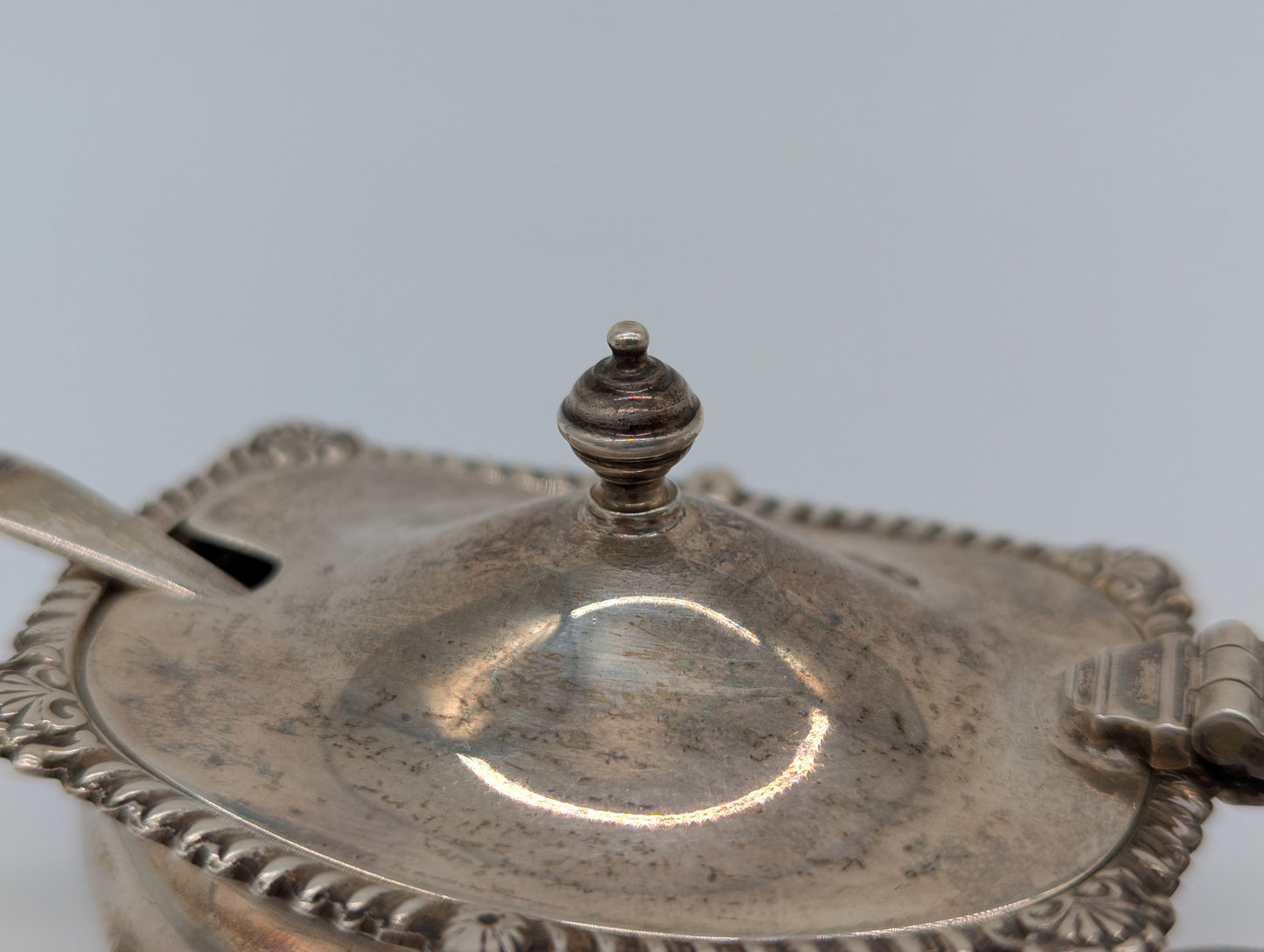 Dreiteiliges Sterling Silber 925er Condiment Set Salz Pfeffer