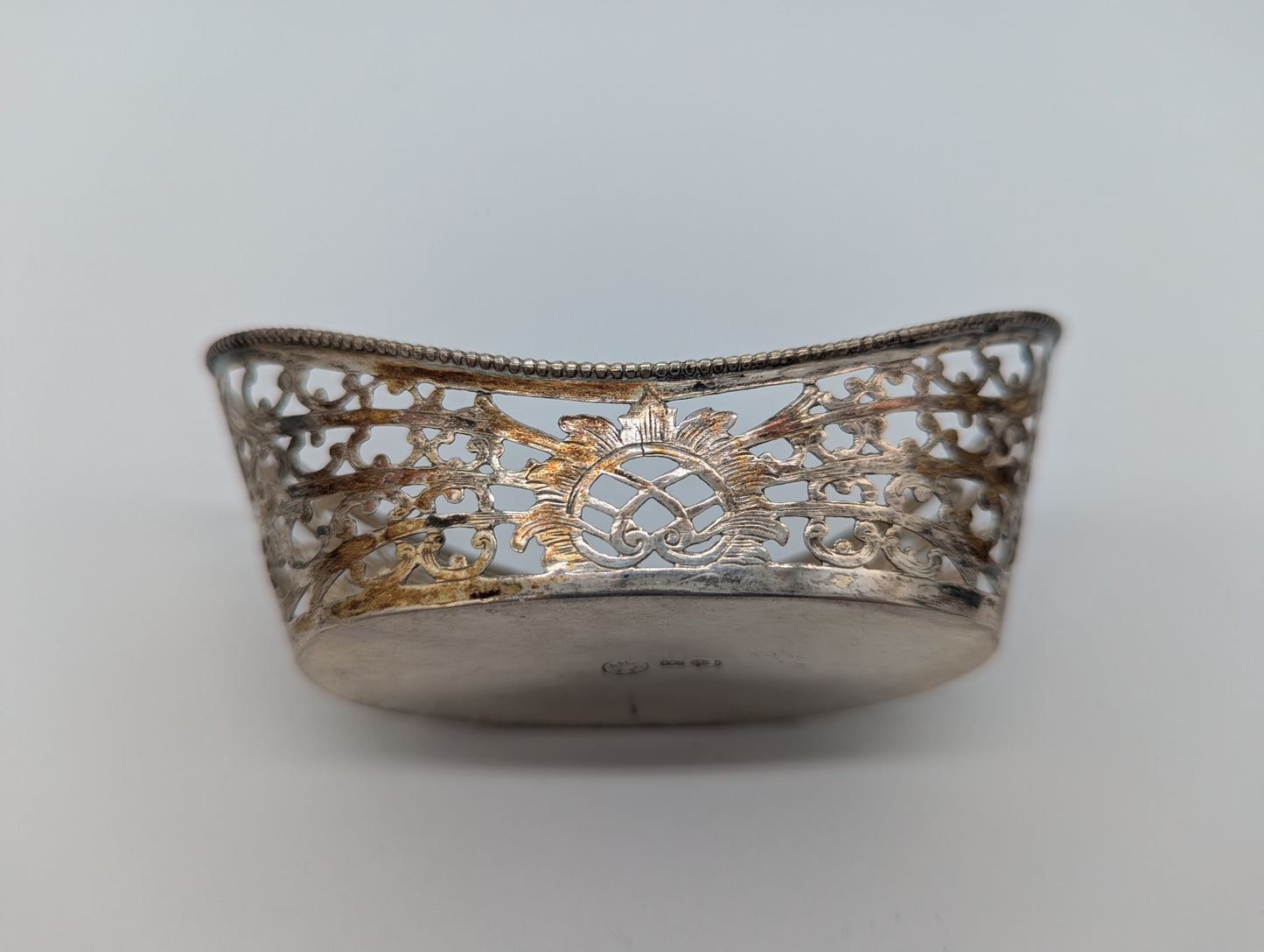 Schale 800er SIlber Deutsche Meistermarke Halbmond Krone