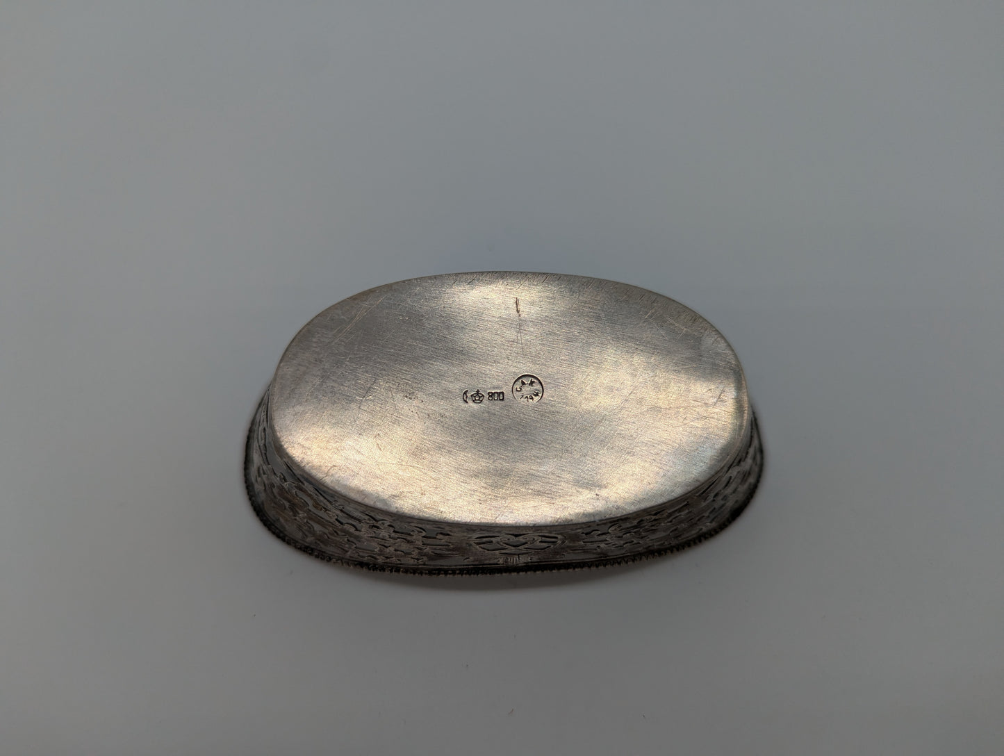 Schale 800er SIlber Deutsche Meistermarke Halbmond Krone