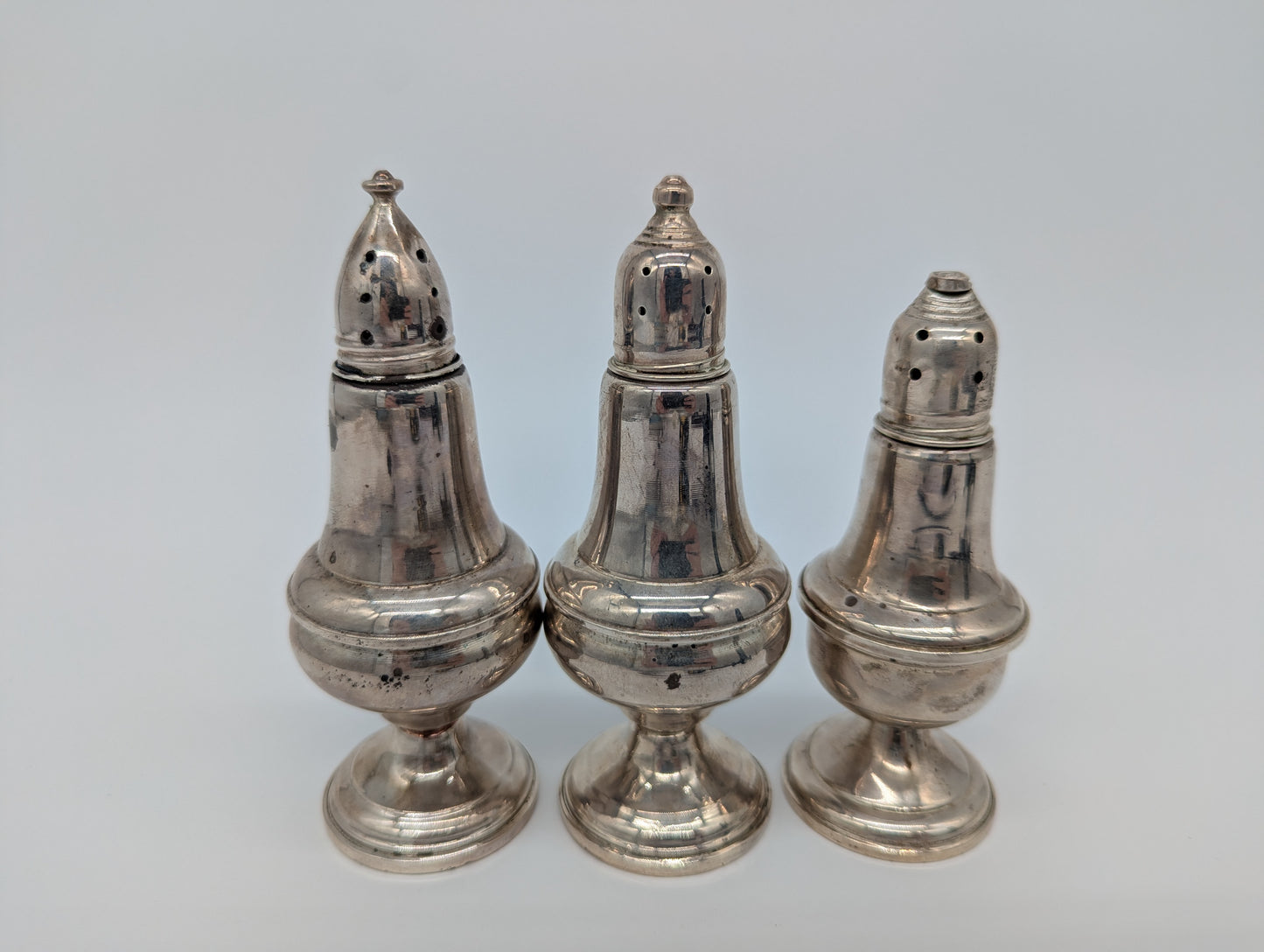 Salz und Pfeffer Streuer Sterling Silber 925er dreier Set 513g