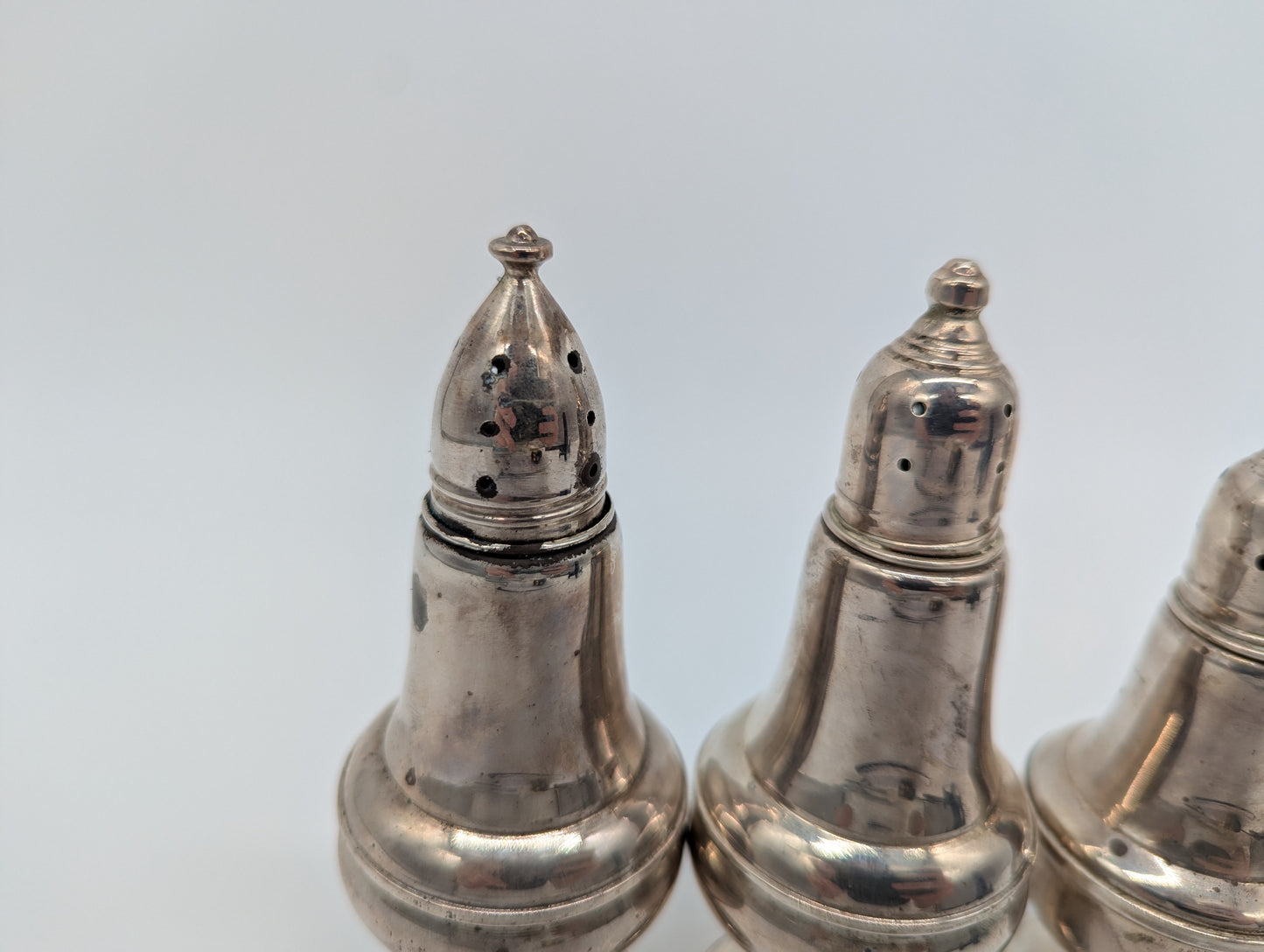 Salz und Pfeffer Streuer Sterling Silber 925er dreier Set 513g