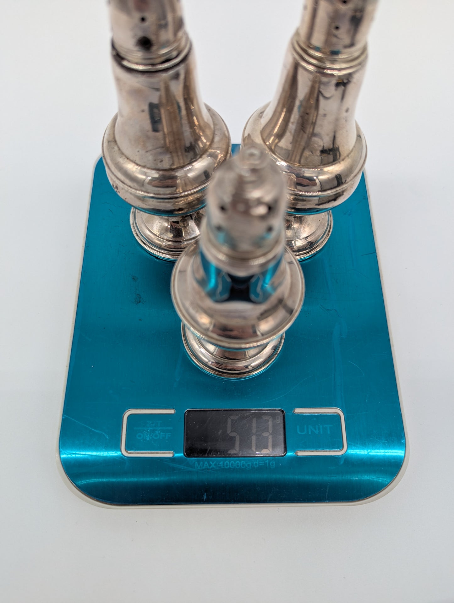 Salz und Pfeffer Streuer Sterling Silber 925er dreier Set 513g