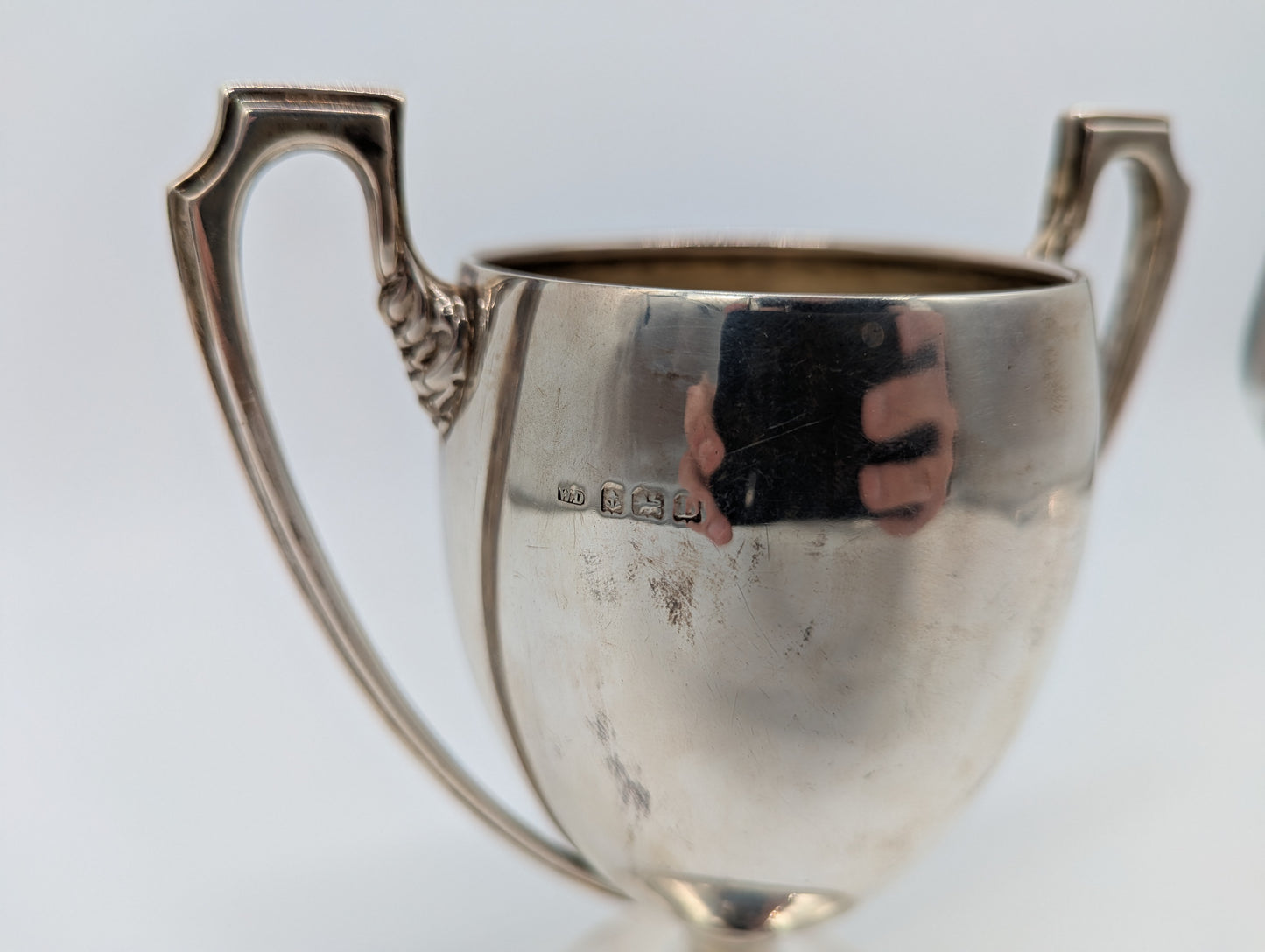 Pokal Sterling Silber 925er Britische Meistermarke Henkelvase Vase