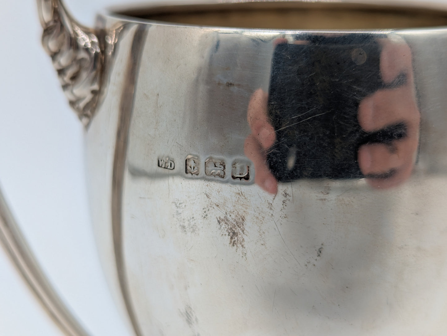 Pokal Sterling Silber 925er Britische Meistermarke Henkelvase Vase