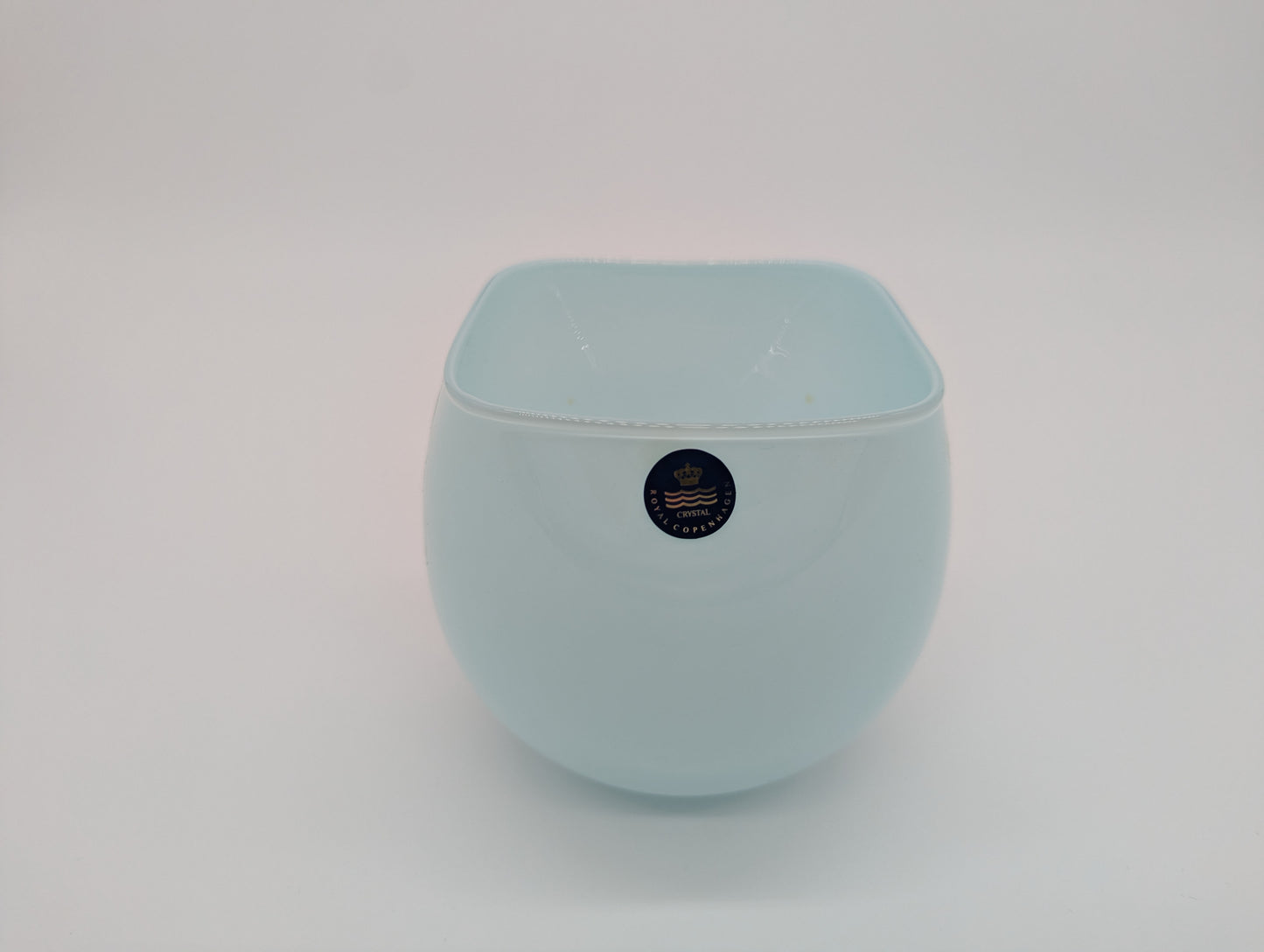 Royal Copenhagen Türkise Vase Schale Kristallglas Blumenvase Vintage