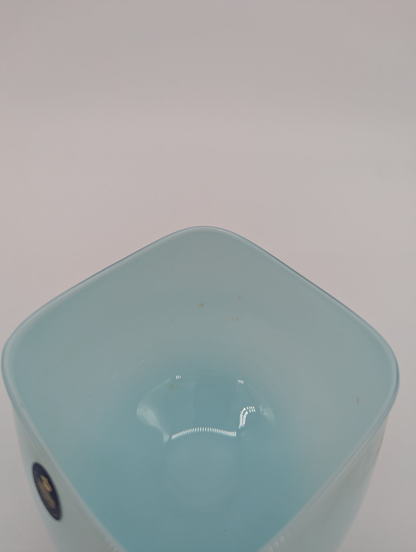 Royal Copenhagen Türkise Vase Schale Kristallglas Blumenvase Vintage