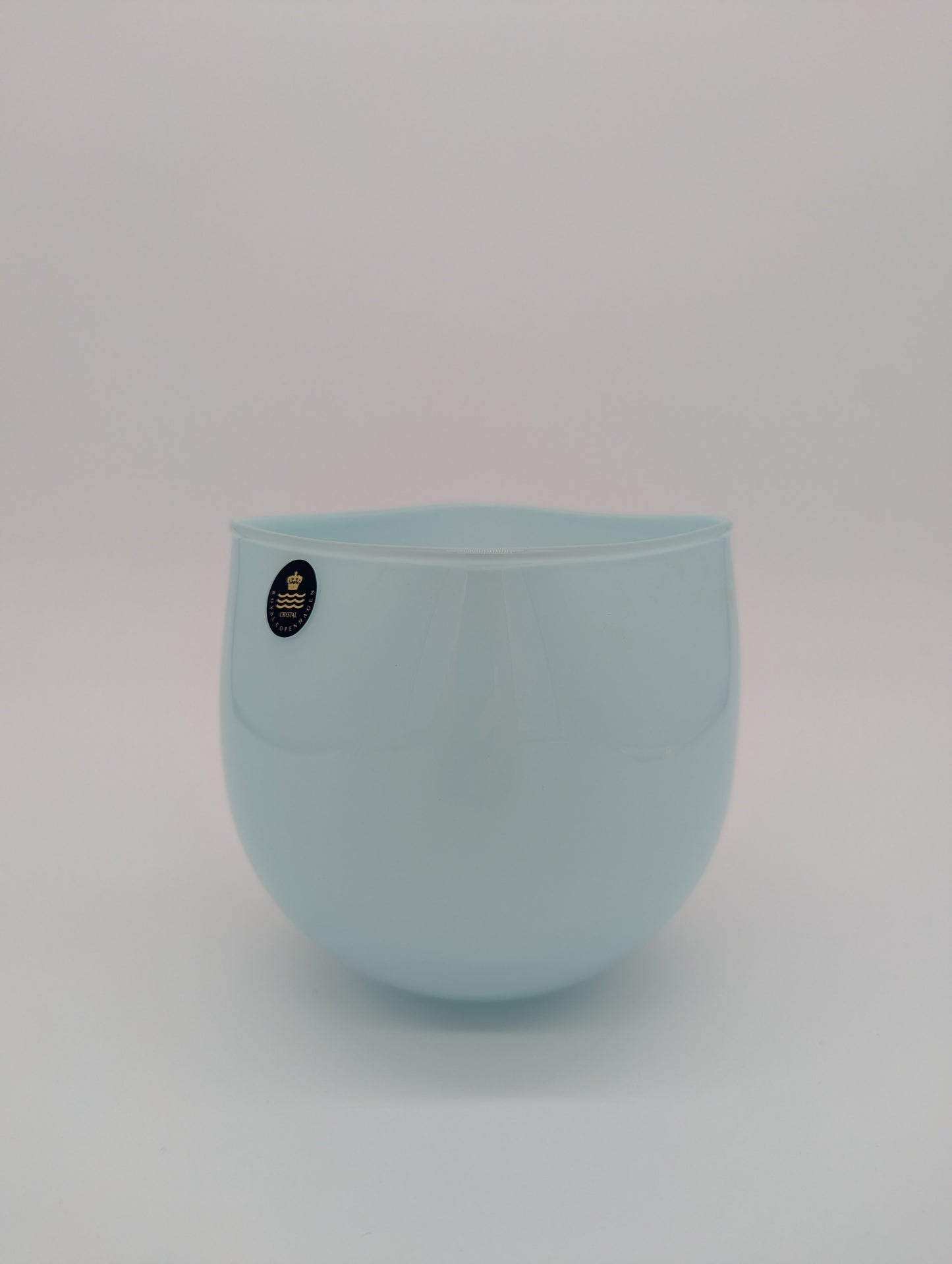 Royal Copenhagen Türkise Vase Schale Kristallglas Blumenvase Vintage