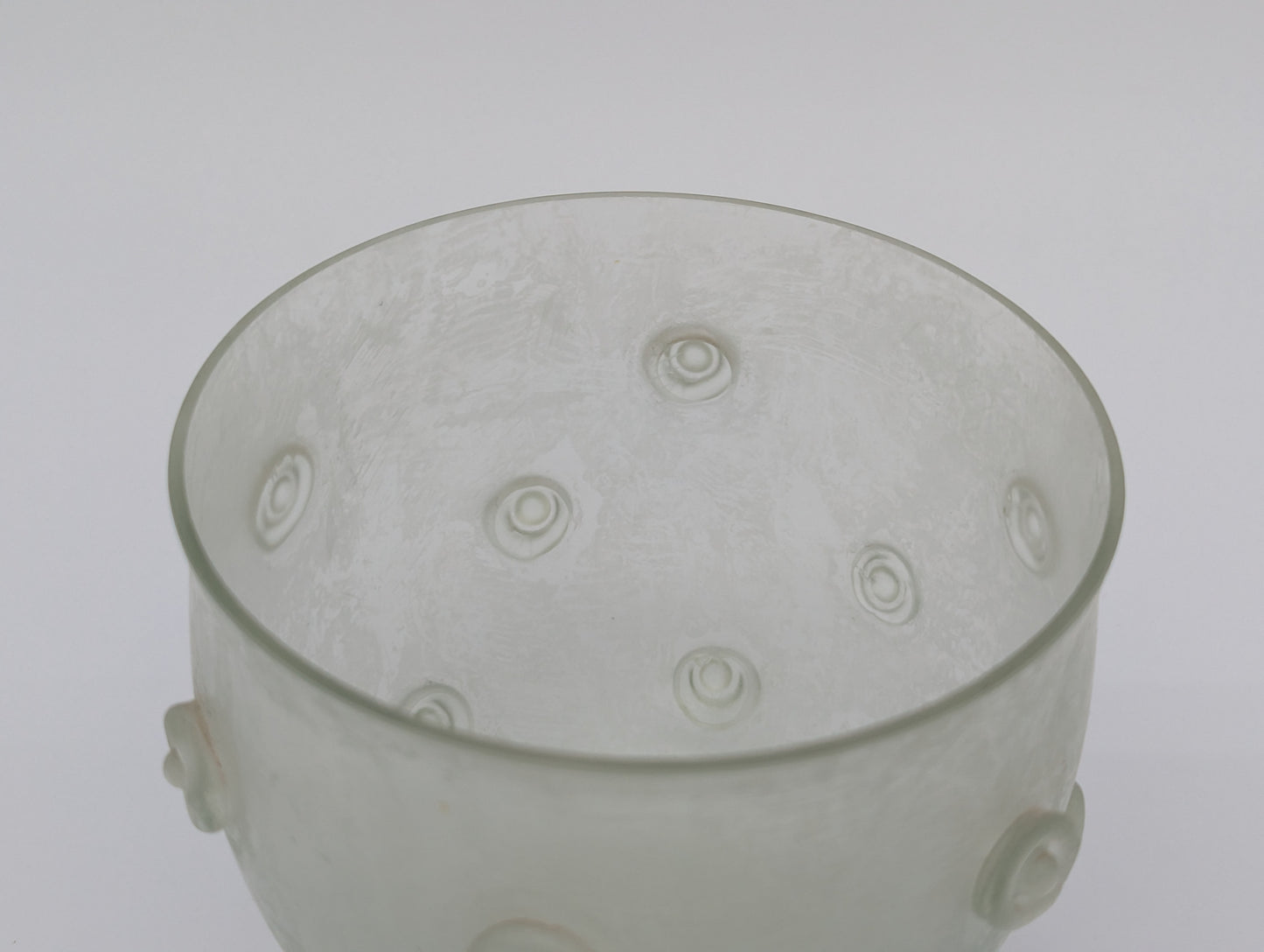 Glasvase Blumenvase CCAA Glasgalerie Mid Century Art im Römischen Stil