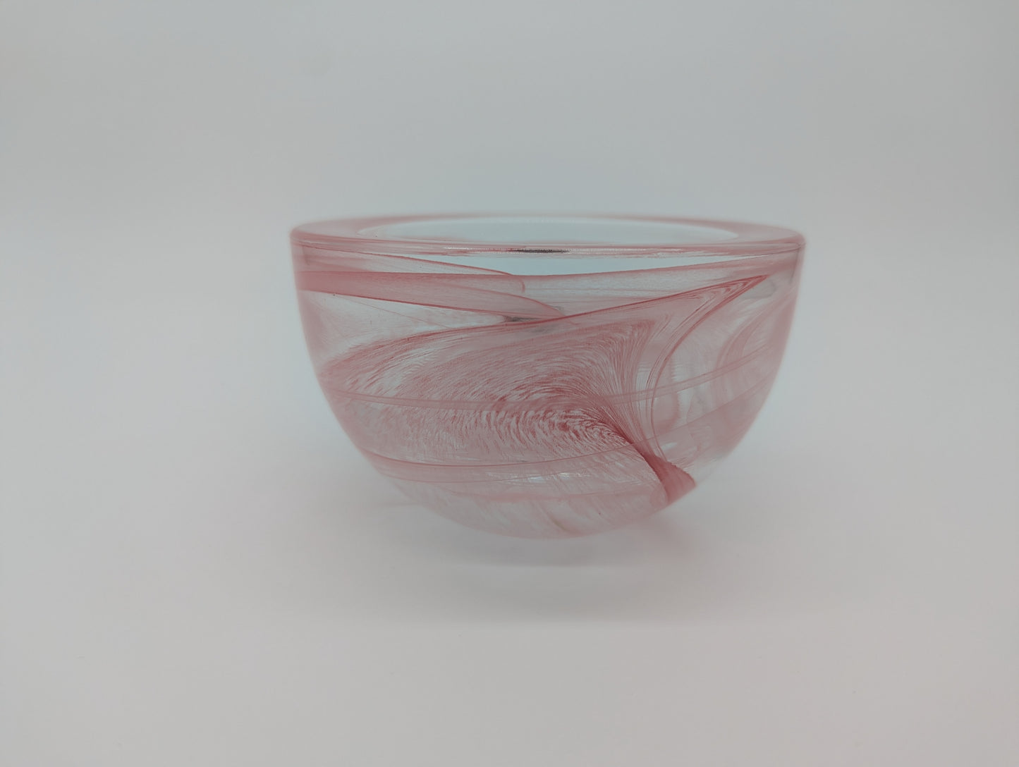 Majoli Line Glas Schale Rosa Transparent Vintage Design Dekoschale Bonboniere