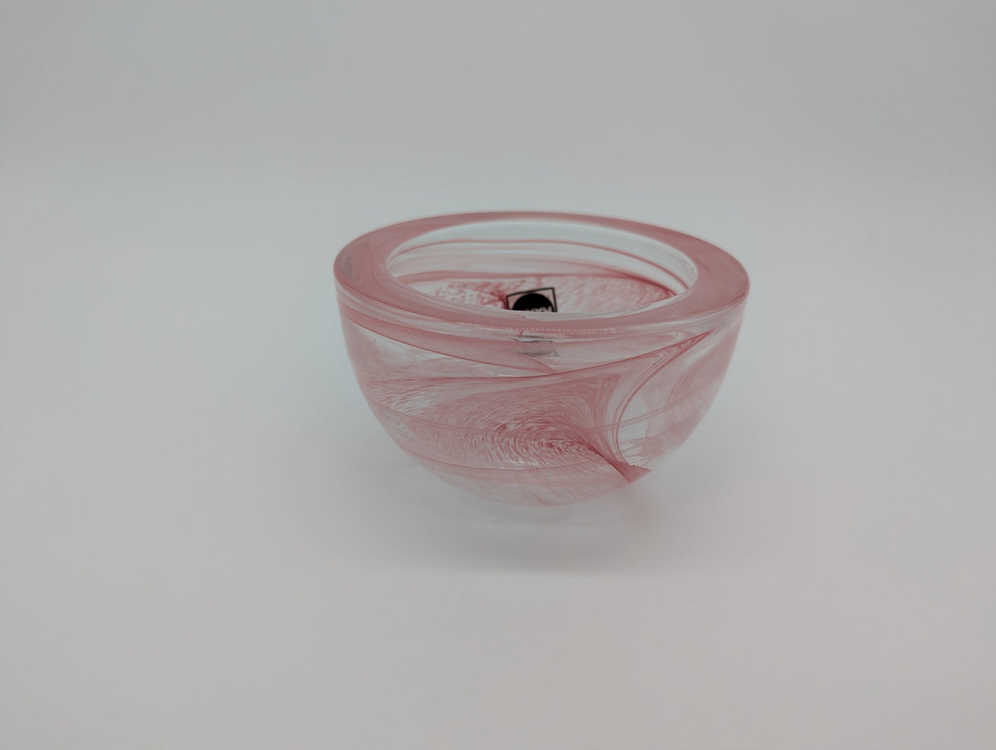 Majoli Line Glas Schale Rosa Transparent Vintage Design Dekoschale Bonboniere