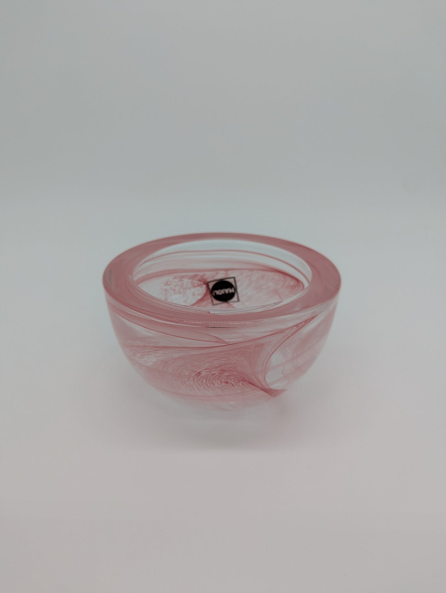 Majoli Line Glas Schale Rosa Transparent Vintage Design Dekoschale Bonboniere