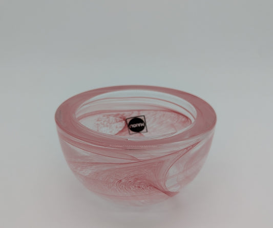 Majoli Line Glas Schale Rosa Transparent Vintage Design Dekoschale Bonboniere