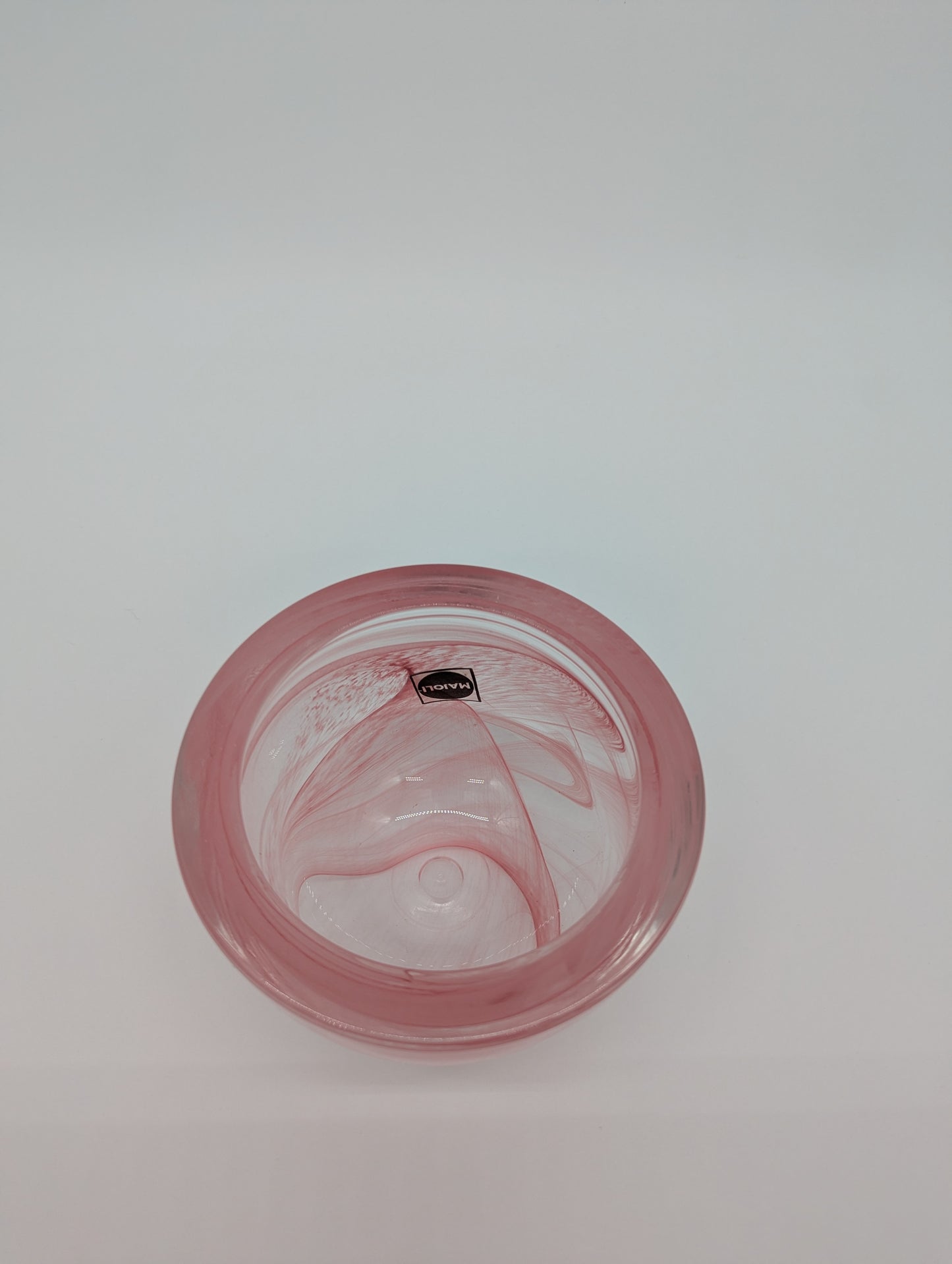 Majoli Line Glas Schale Rosa Transparent Vintage Design Dekoschale Bonboniere