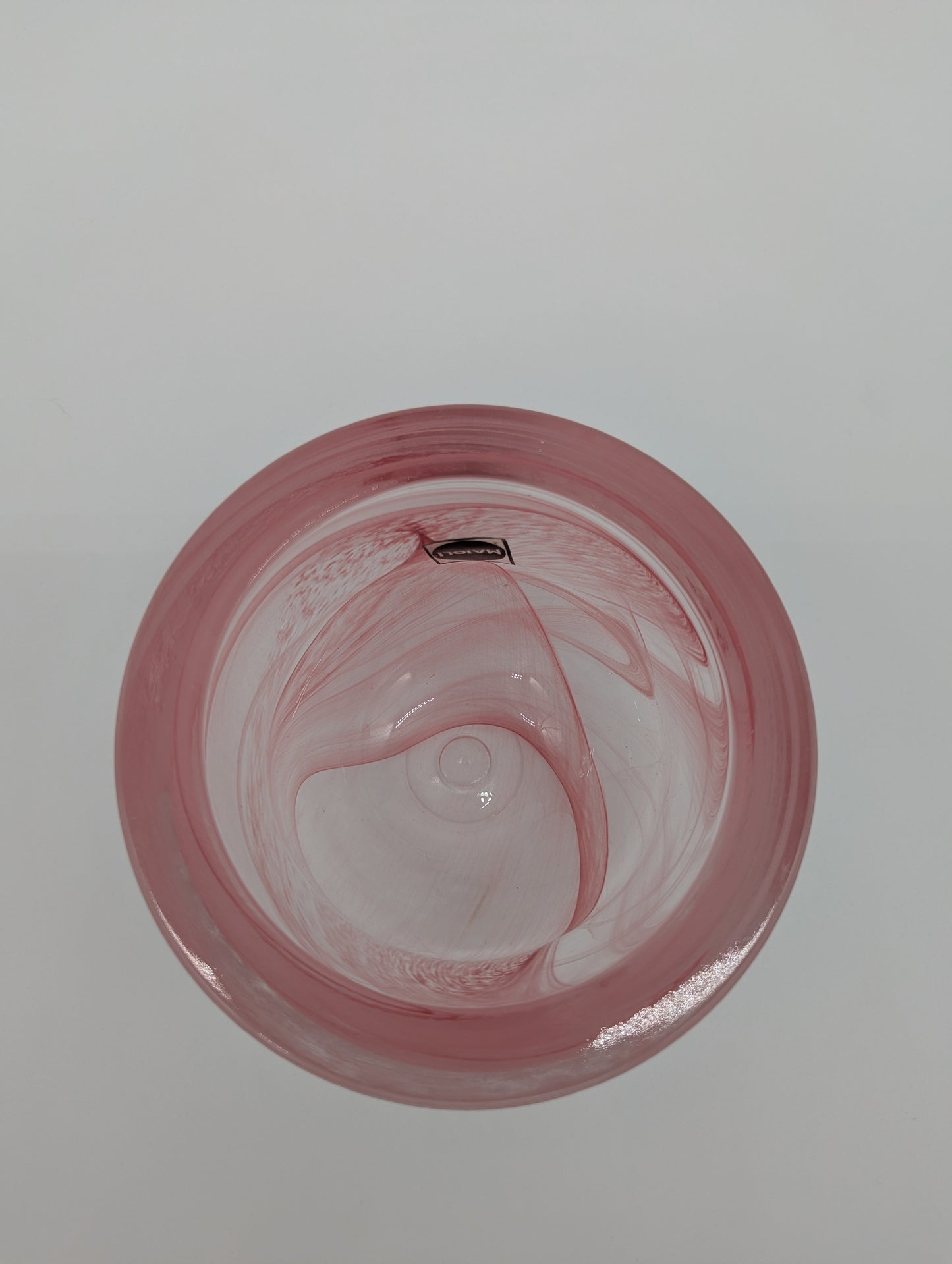 Majoli Line Glas Schale Rosa Transparent Vintage Design Dekoschale Bonboniere