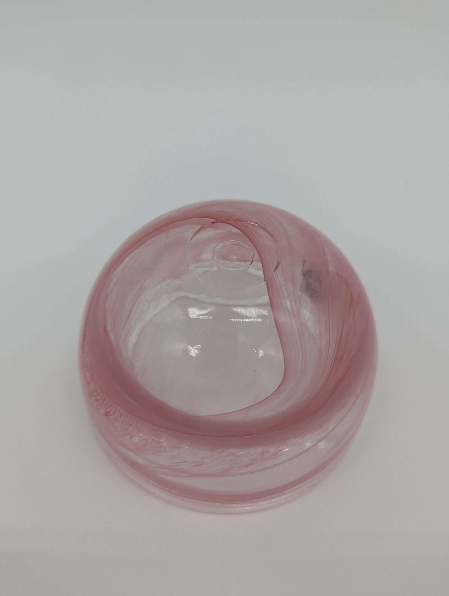 Majoli Line Glas Schale Rosa Transparent Vintage Design Dekoschale Bonboniere