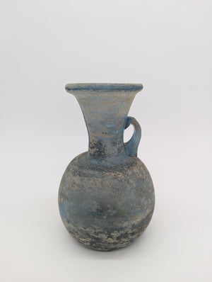 Glasvase aus Altglas mit Ölschimmer Irisglas Handarbeit Dekoration Antik