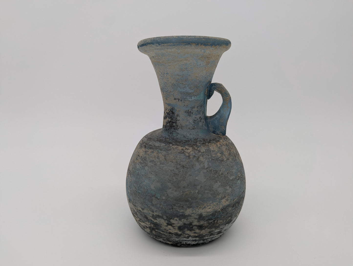 Glasvase aus Altglas mit Ölschimmer Irisglas Handarbeit Dekoration Antik