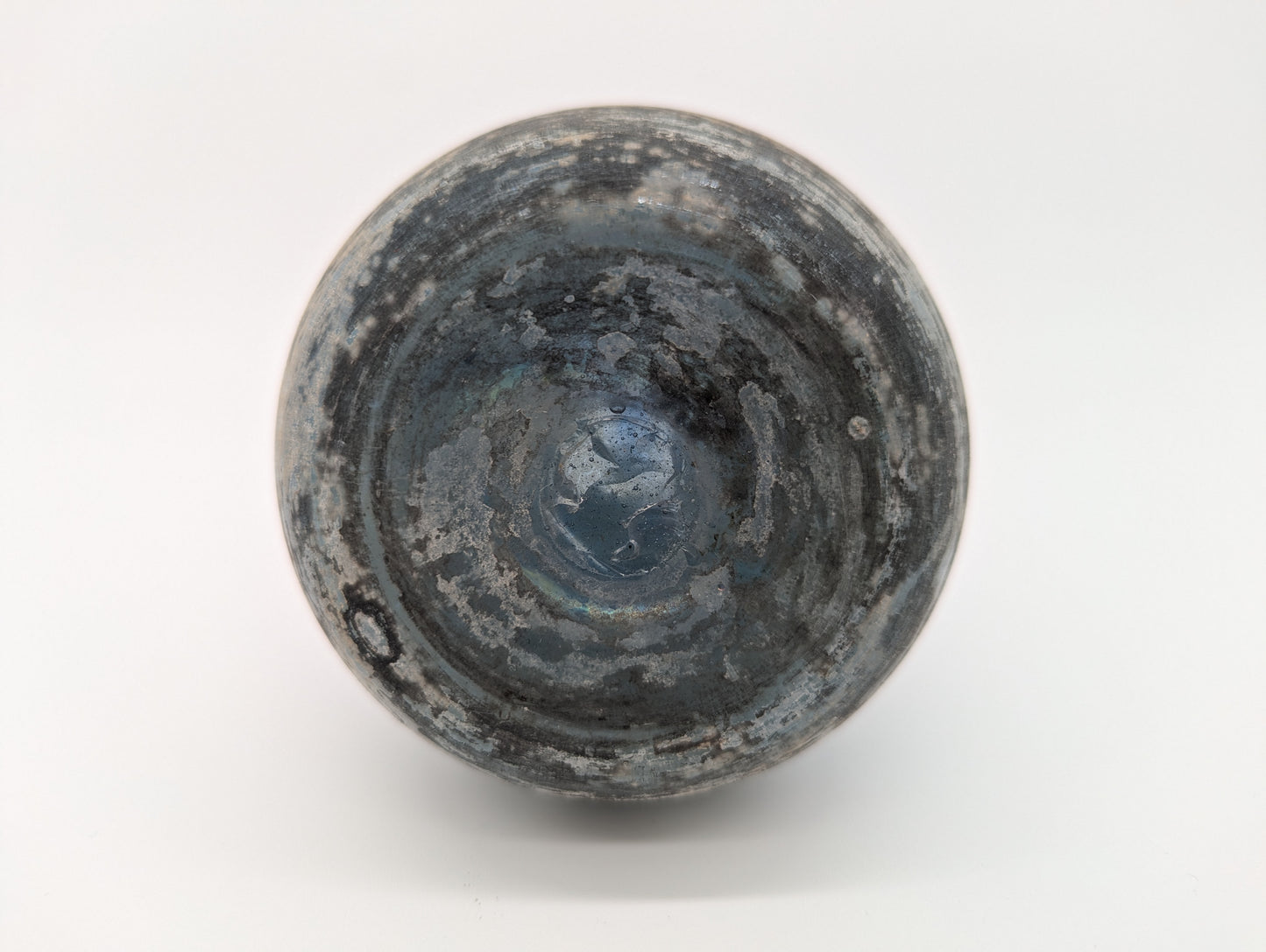 Glasvase aus Altglas mit Ölschimmer Irisglas Handarbeit Dekoration Antik