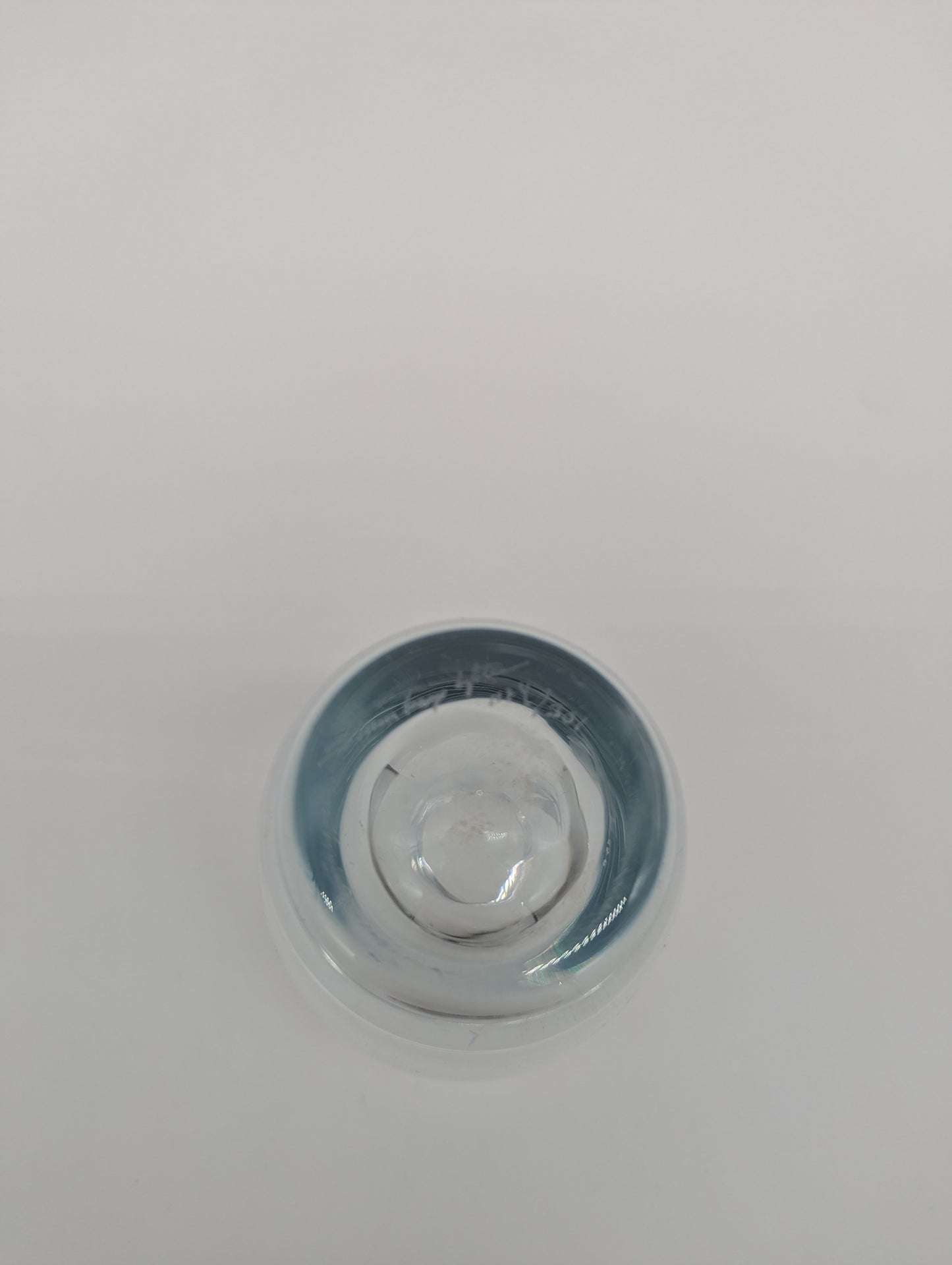 Strömbergshyttan Glasvase Kristall Vase Gravur Segelboot signiert Vintage