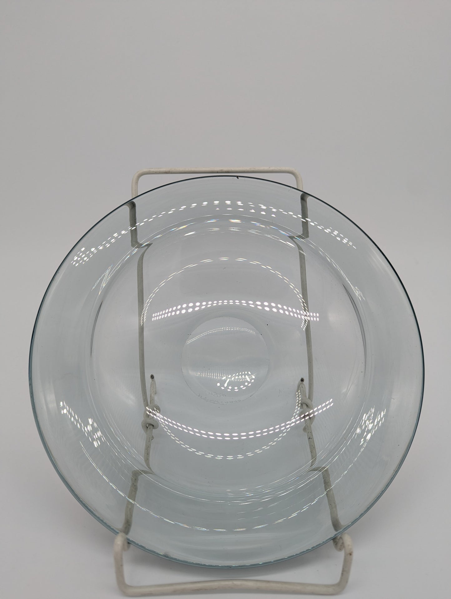 Holmegaard Glasteller Kristallglas aus Dänemark Designer signiert 1961 Vintage