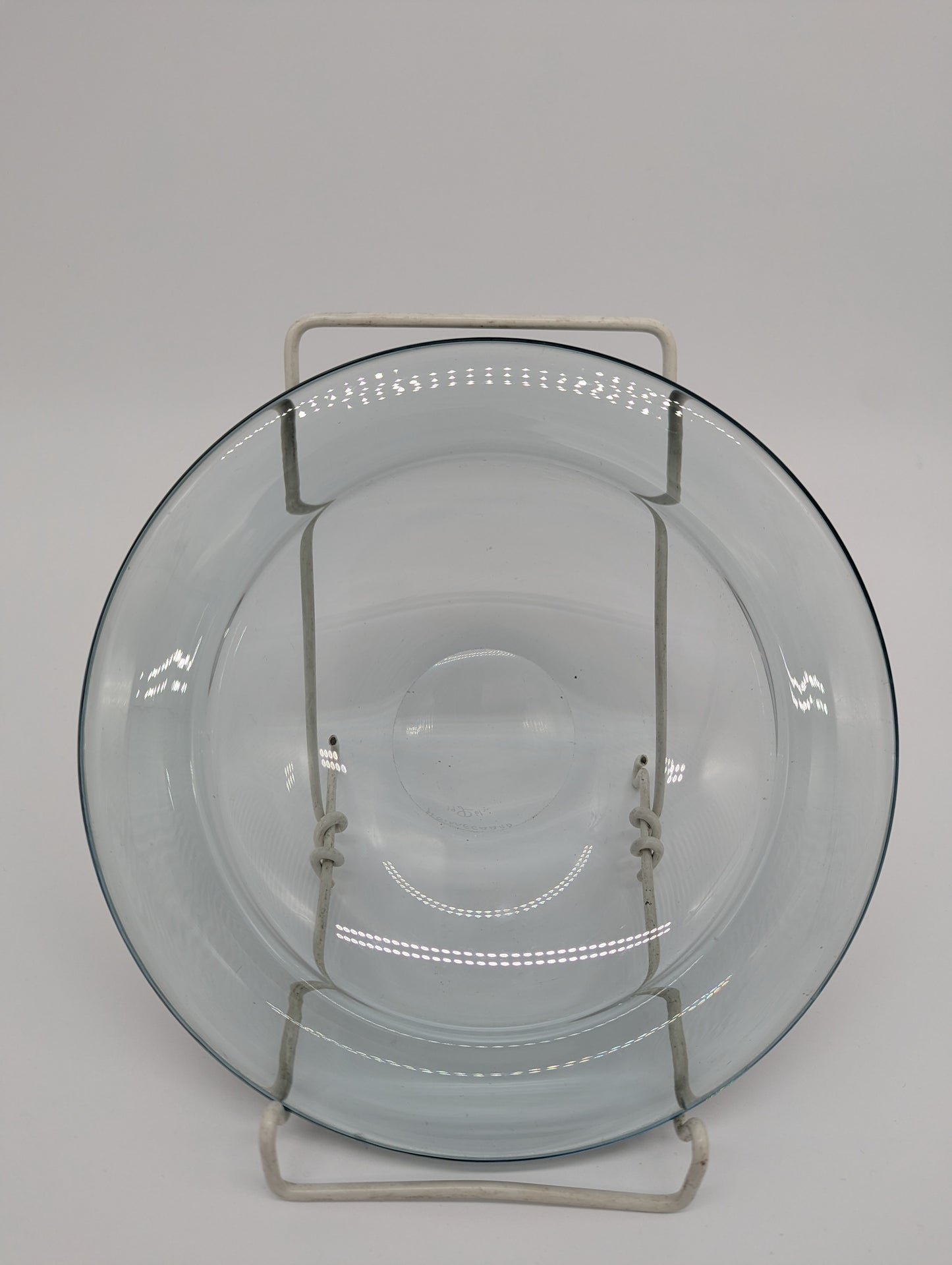 Holmegaard Glasteller Kristallglas aus Dänemark Designer signiert 1961 Vintage