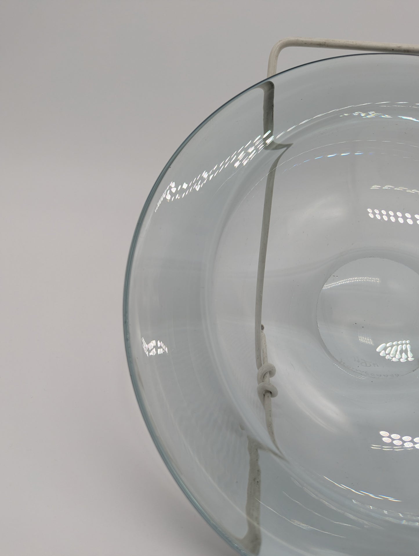 Holmegaard Glasteller Kristallglas aus Dänemark Designer signiert 1961 Vintage