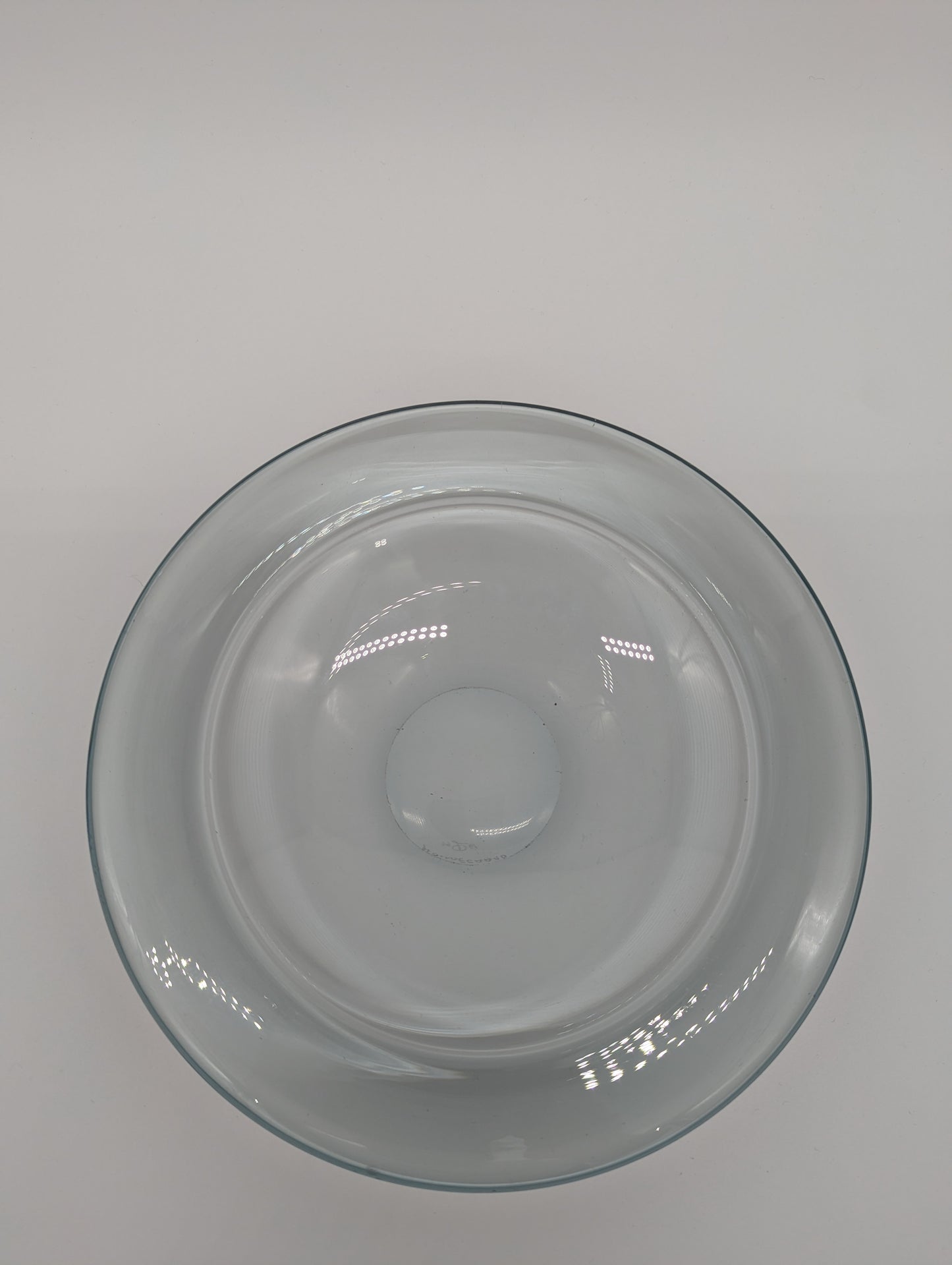 Holmegaard Glasteller Kristallglas aus Dänemark Designer signiert 1961 Vintage