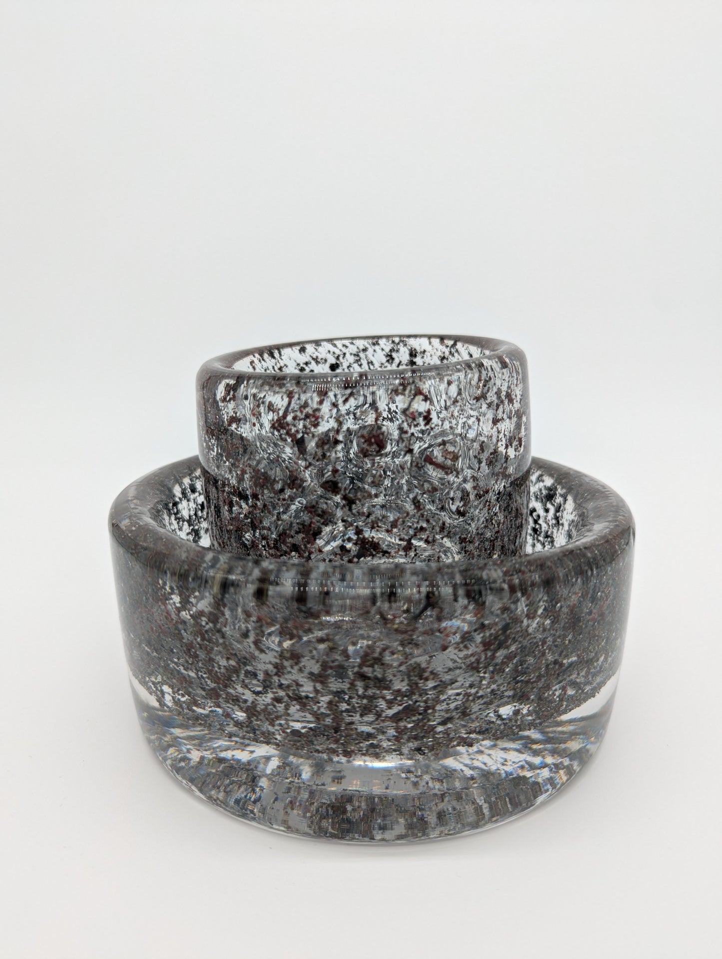 Glas Schalen Set 2-teilig Studioglas Design Vintage Dekoschale Handarbeit