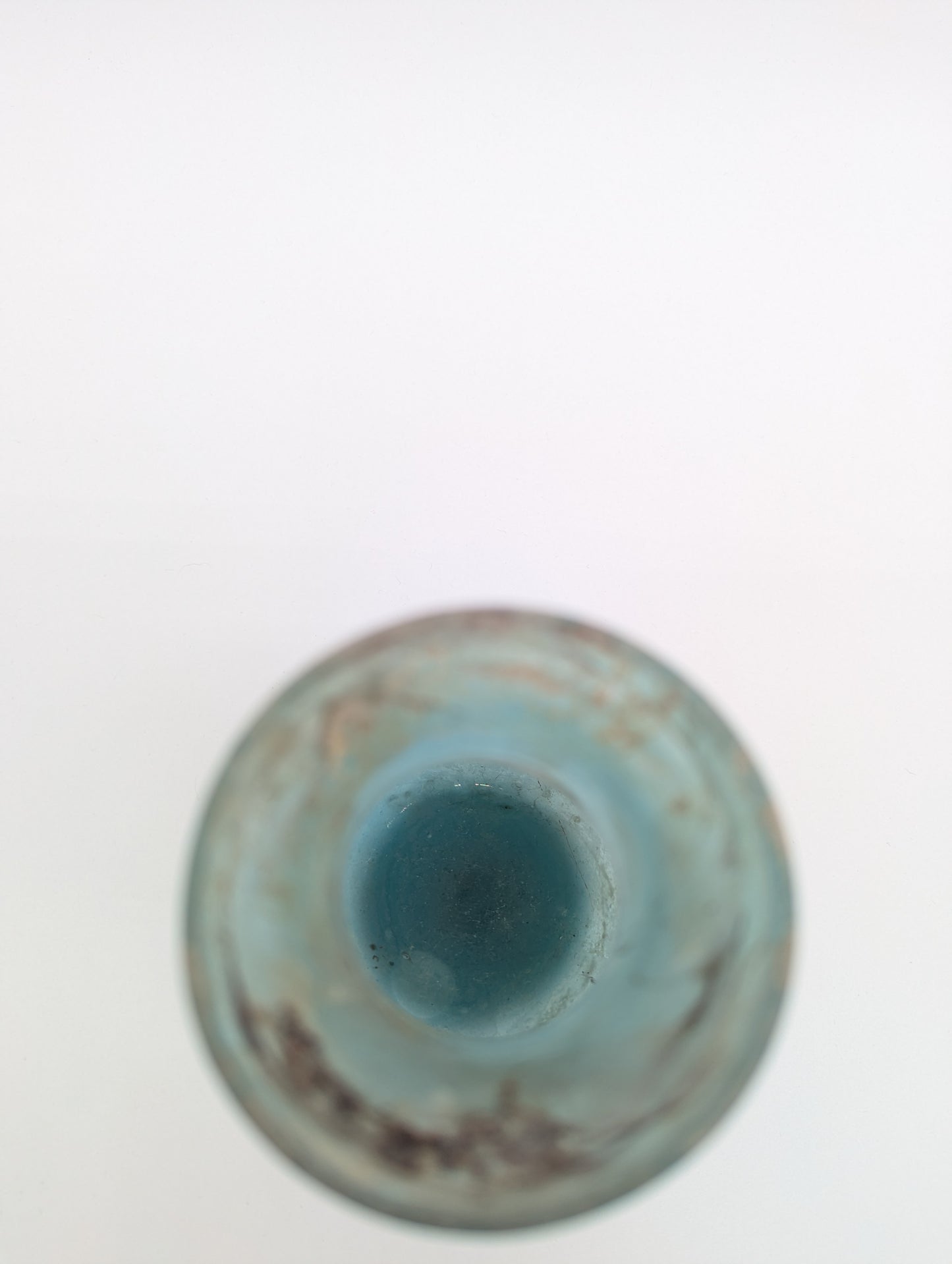 Antike Glasvase mit Ölschimmer im Römischen Stil Handarbeit Vintage Blumenvase