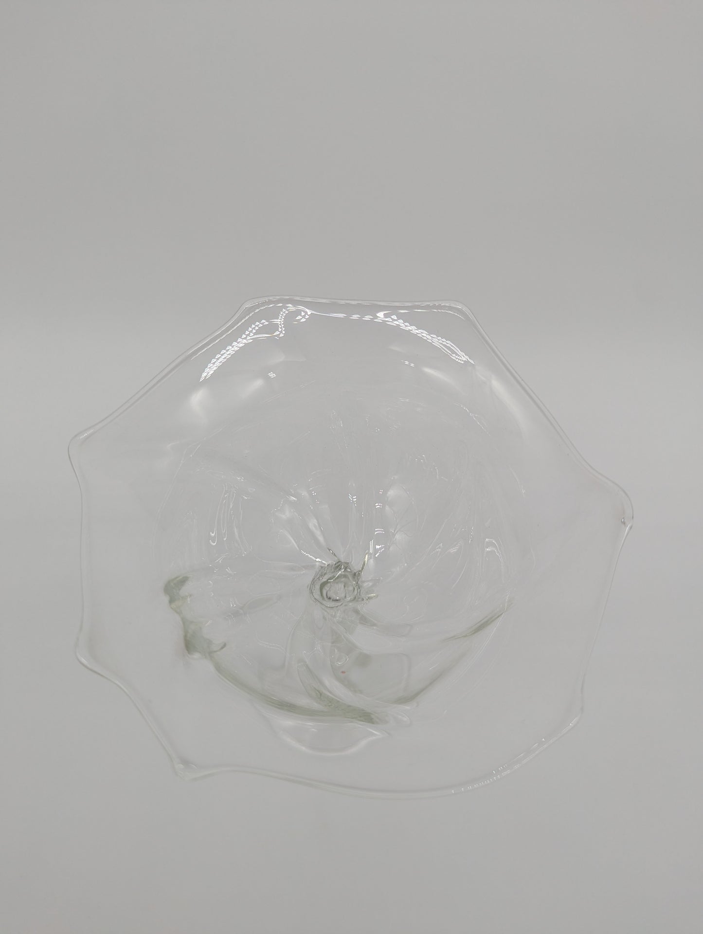 Signiertes Weinglas Kristallglas Twist Stem Designglas Vintage Studioglas