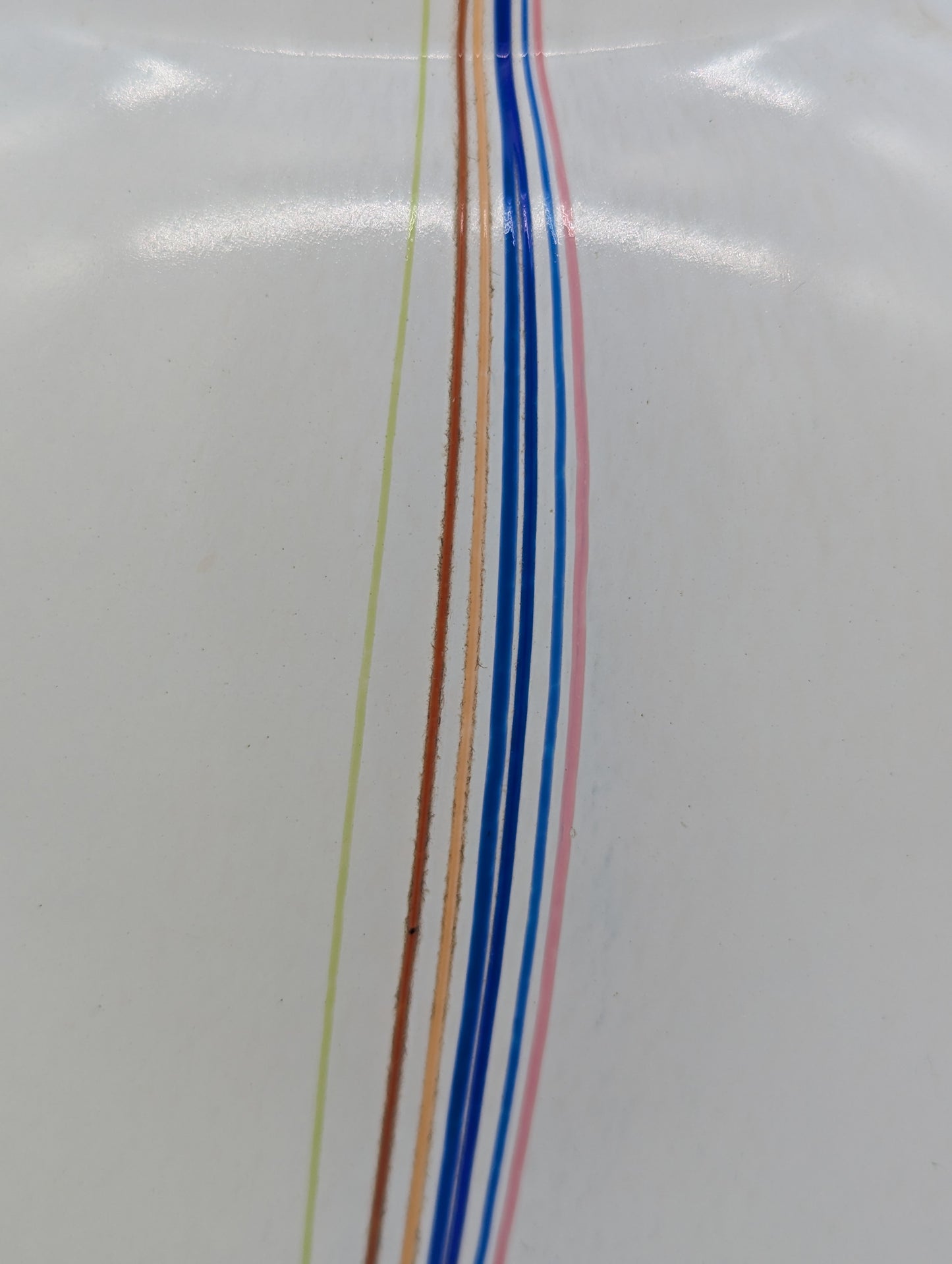 Kosta Boda Vase Glasvase signiert Studioglas Vintage mit bunten Streifen