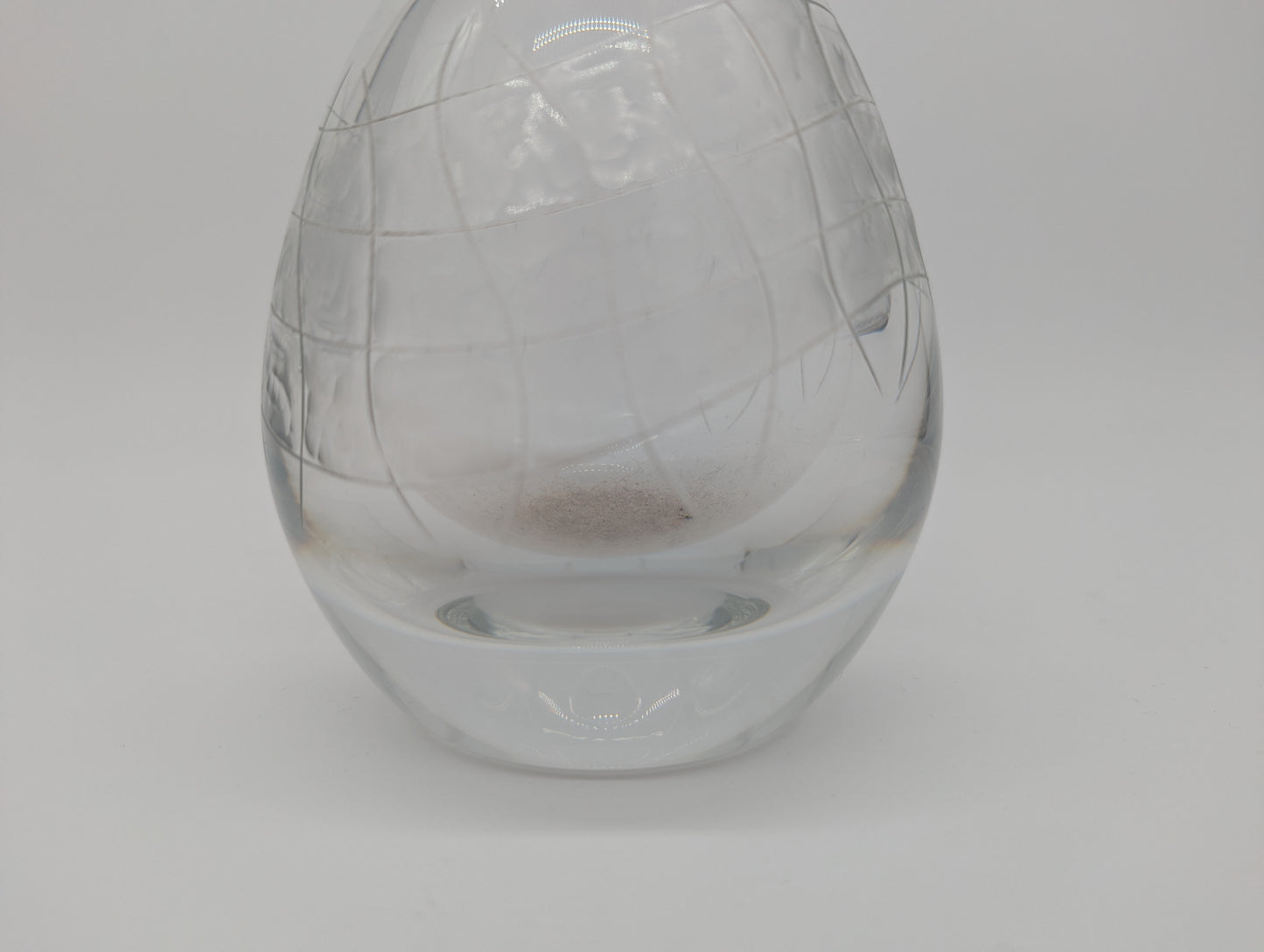 Glasvase Vintage Kristalloptik Designglas Tropfenform Studioglas Dekovase