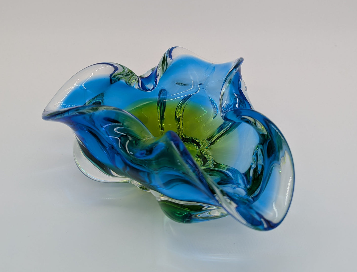 Murano Stil Glasschale Schale Bonboniere aus buntem Glas Vintage Deko