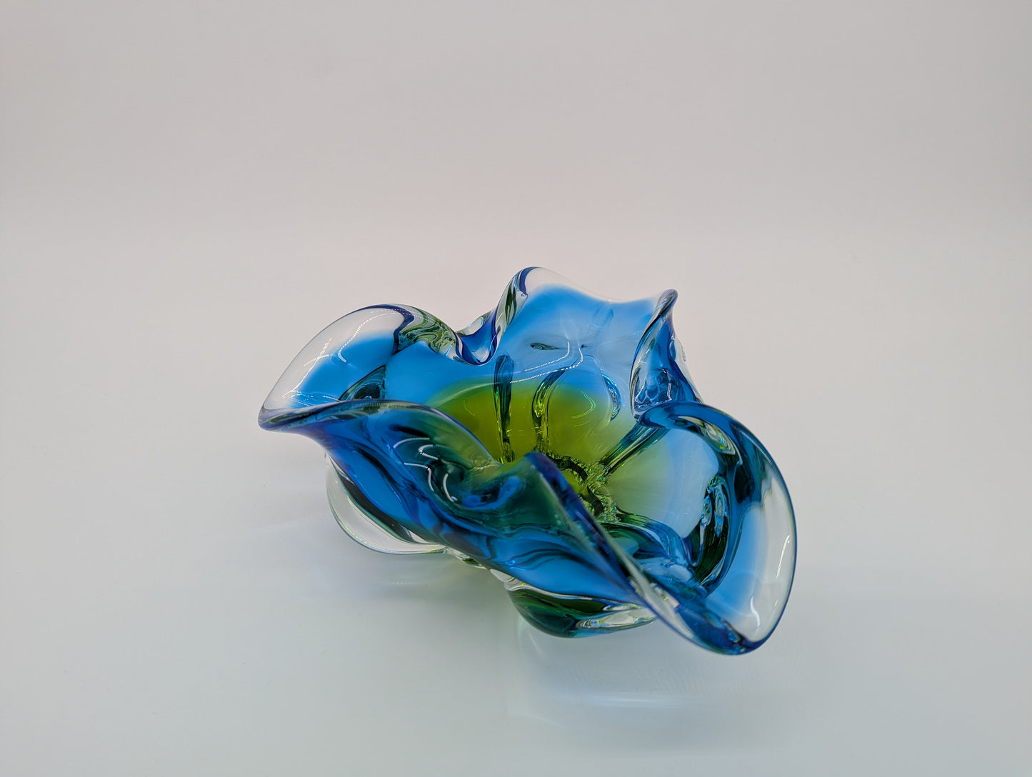 Murano Stil Glasschale Schale Bonboniere aus buntem Glas Vintage Deko