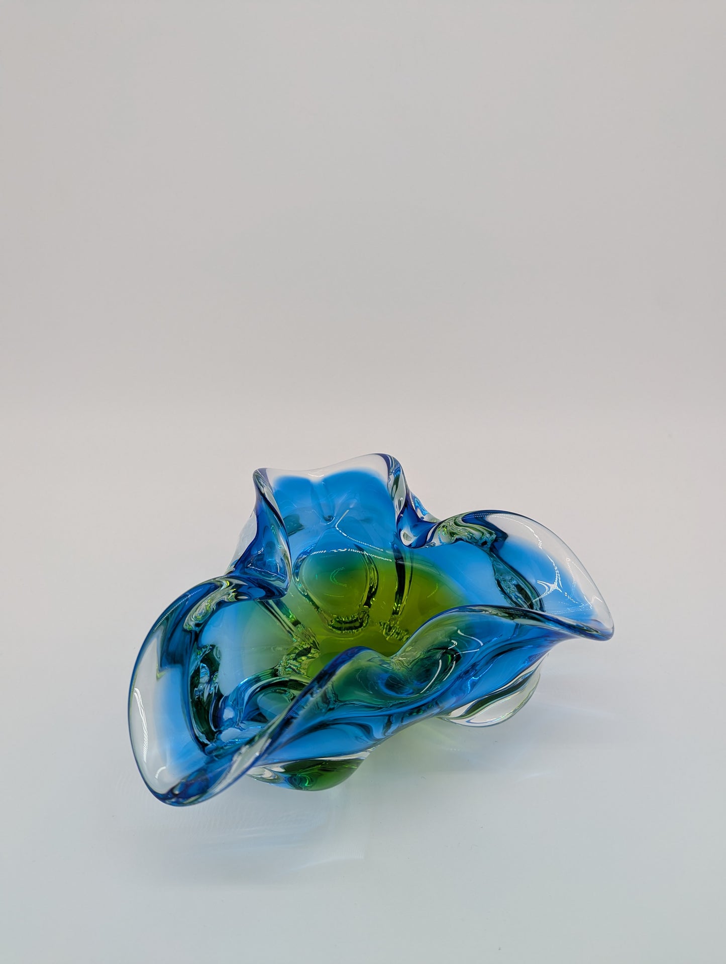 Murano Stil Glasschale Schale Bonboniere aus buntem Glas Vintage Deko