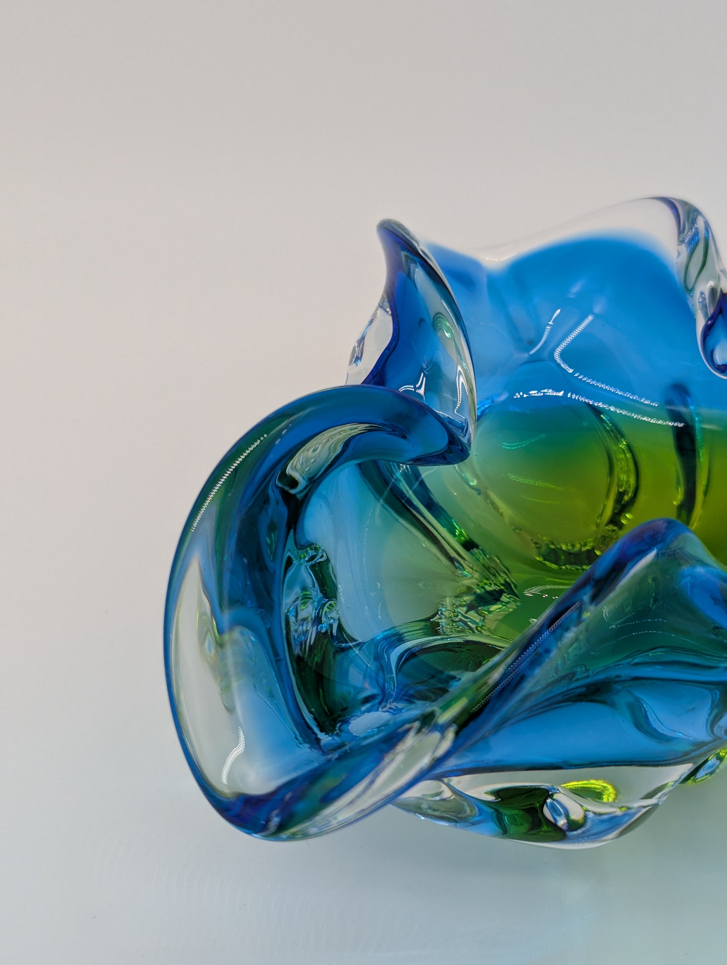 Murano Stil Glasschale Schale Bonboniere aus buntem Glas Vintage Deko